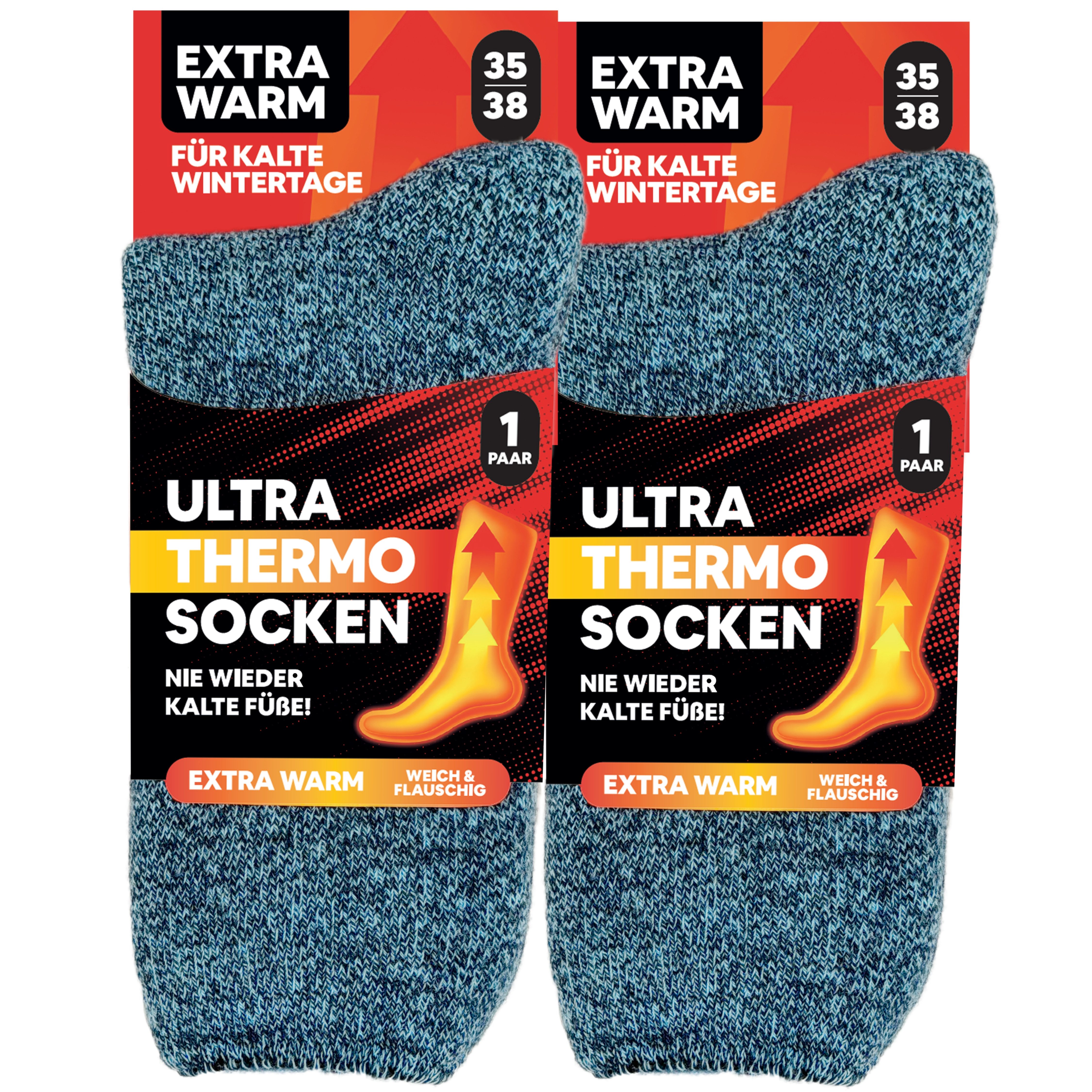 MEDOLY Thermosocken ULTRA THERMO Wintersocken (6 Paar) mit extra warmen Innenfleece