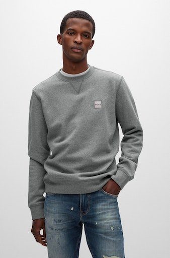 BOSS ORANGE Sweatshirt Westart mit aufgesticktem BOSS Logo grey_melange051