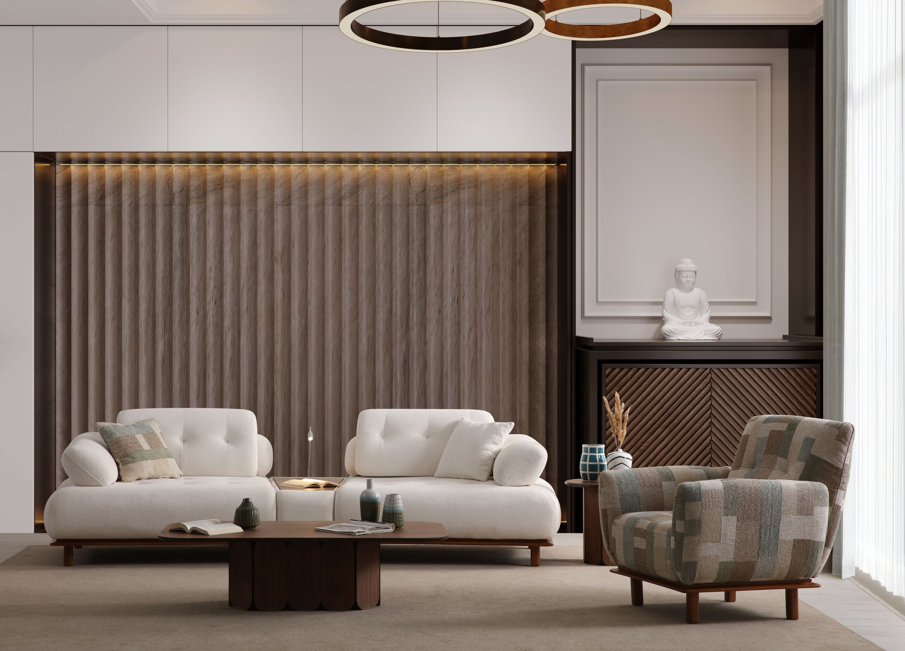 Nobelaa Sofa Sitzgruppe/Sofa Set "Bellora" 3+3+1 + Mittelkonsolentisch