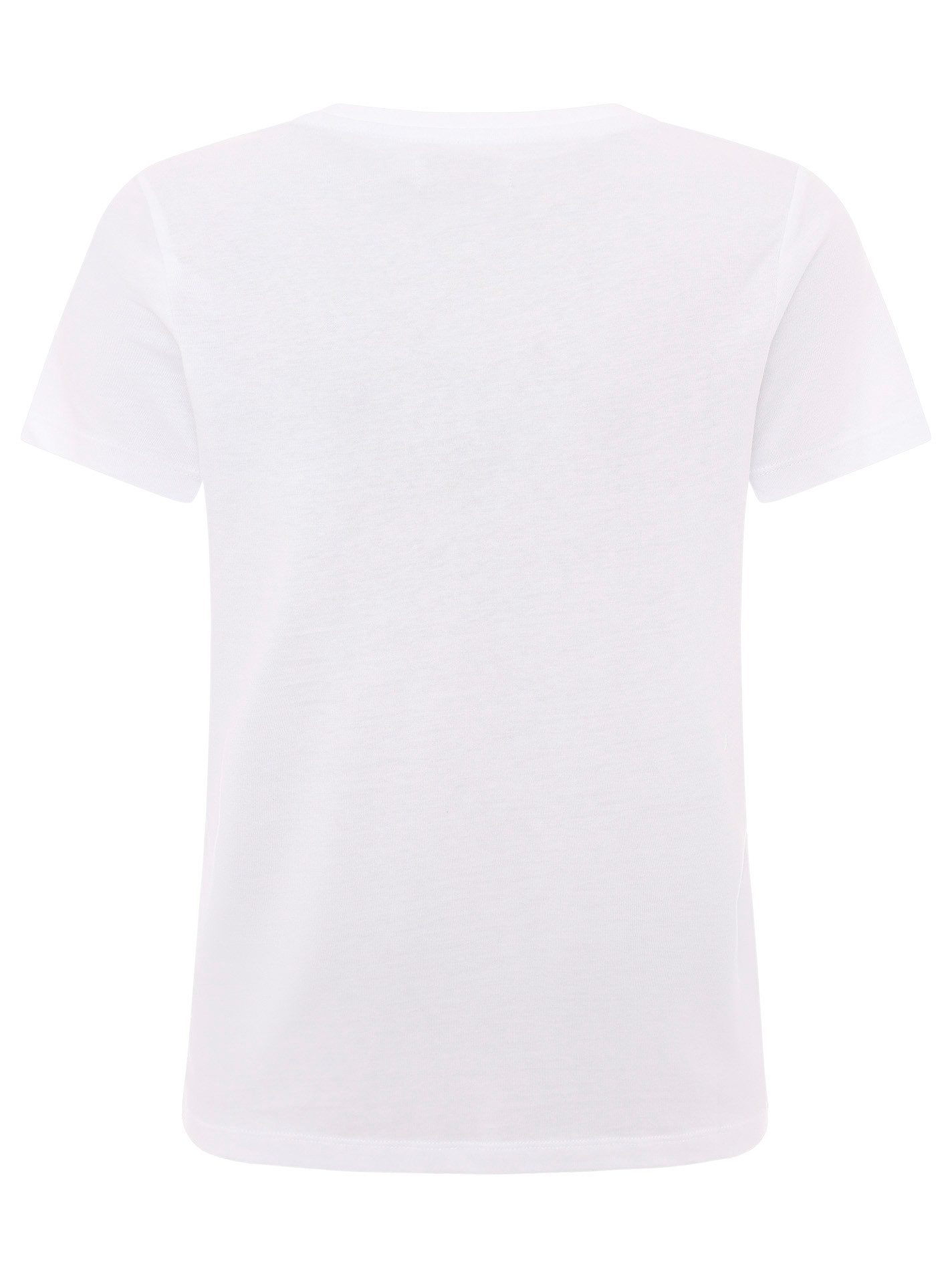 Zwillingsherz T-Shirt "Wild Wild Wild" großer, gestickter Schriftzug mit Leomuster, Rundhals – Bild 4 von 5
