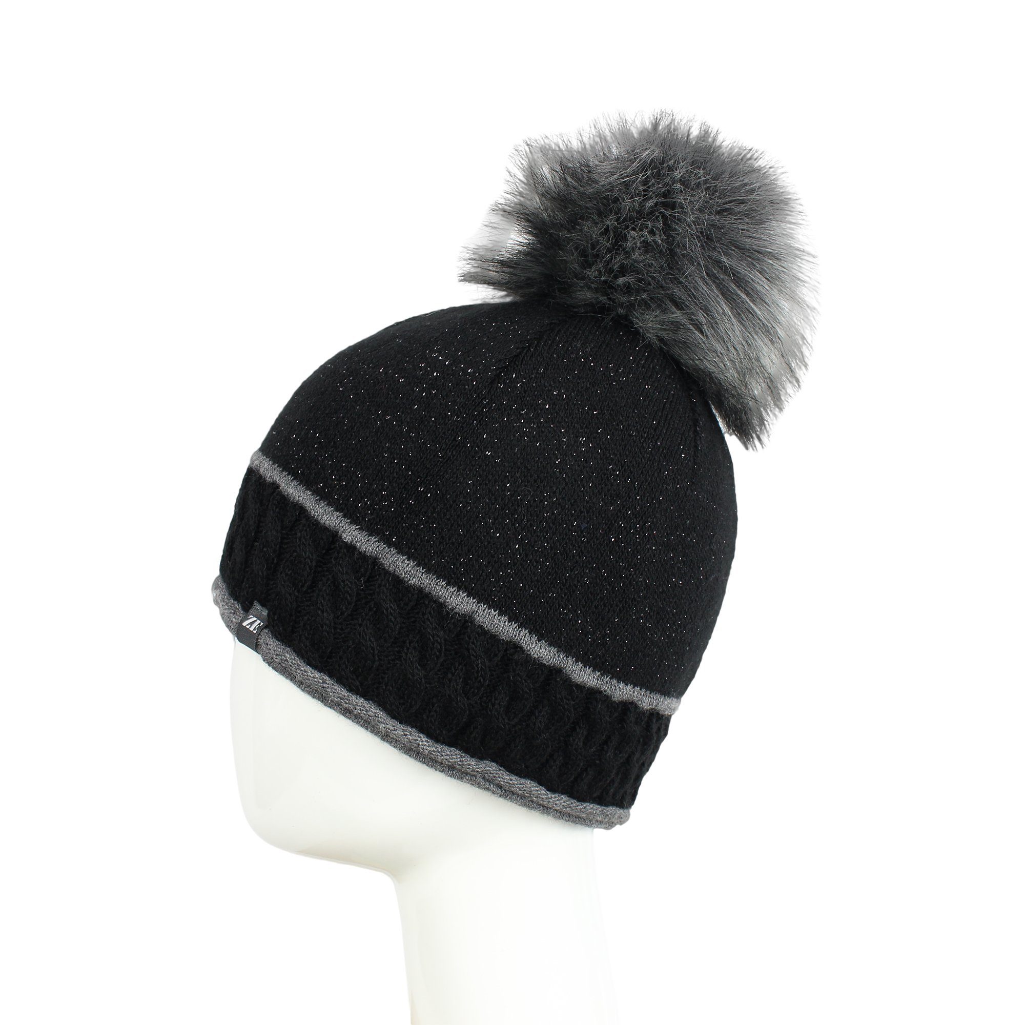 ZEBRO Strickmütze Strickmütze VIOLETTA (1-St) Elegante Strickmütze