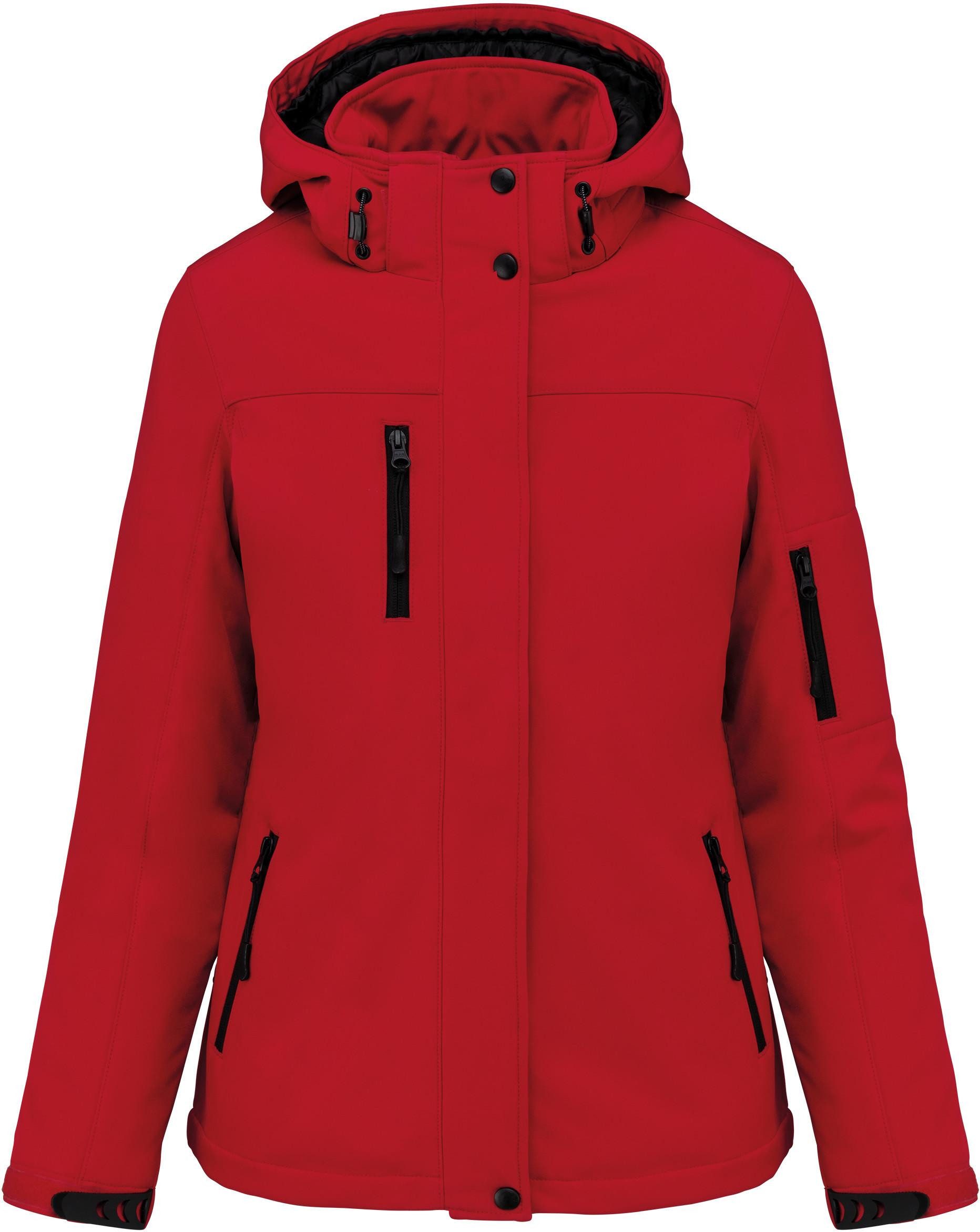 Kariban Outdoorjacke Damenparka Softshell wattiert mit Kapuze