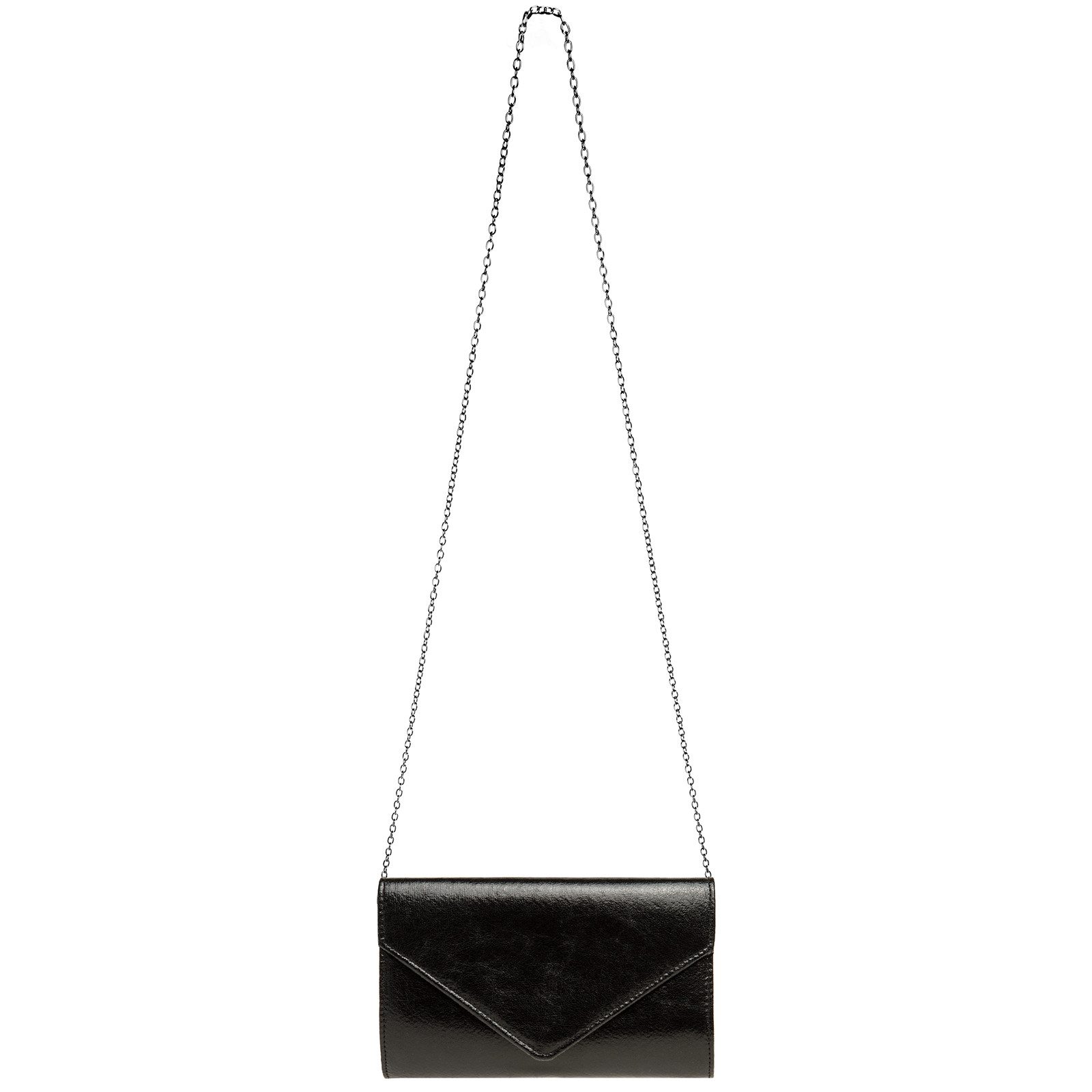 Caspar Clutch TA424 stylisch elegante Damen Metallic Abendtasche mit langer Kette – Bild 5 von 5
