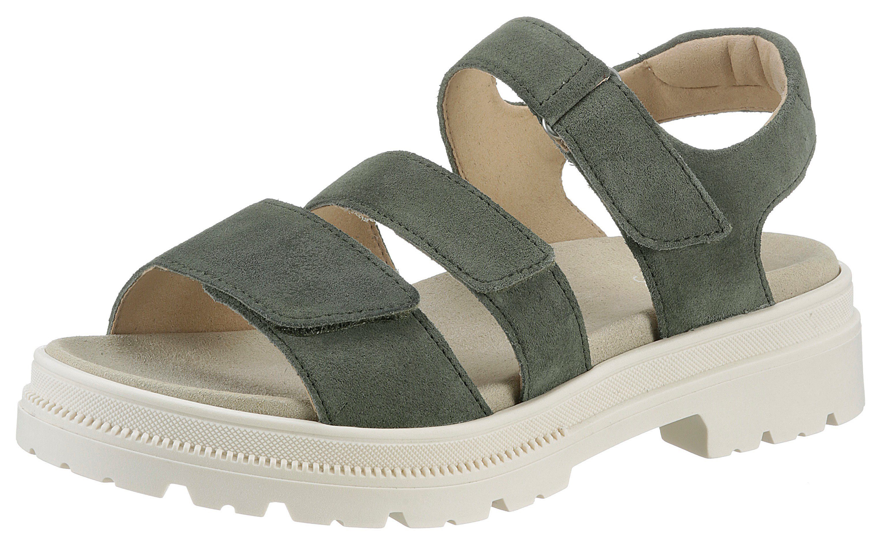 Ara DOVER Sandalette mit Microfaser-Wechselfußbett, H-Weite olivgrün