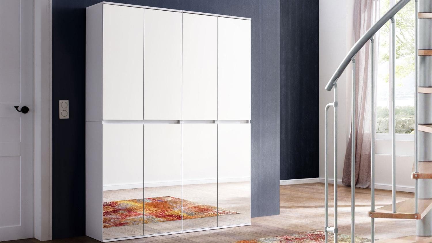 trendteam Garderobenschrank Garderobenschrank Mirror Schuhschrank 8-trg günstig online kaufen