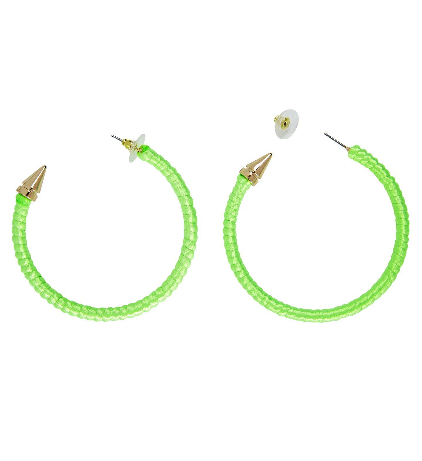 Kostüm Ohrringe 'Discoparty', Neon Grün - Schmuck 80er J