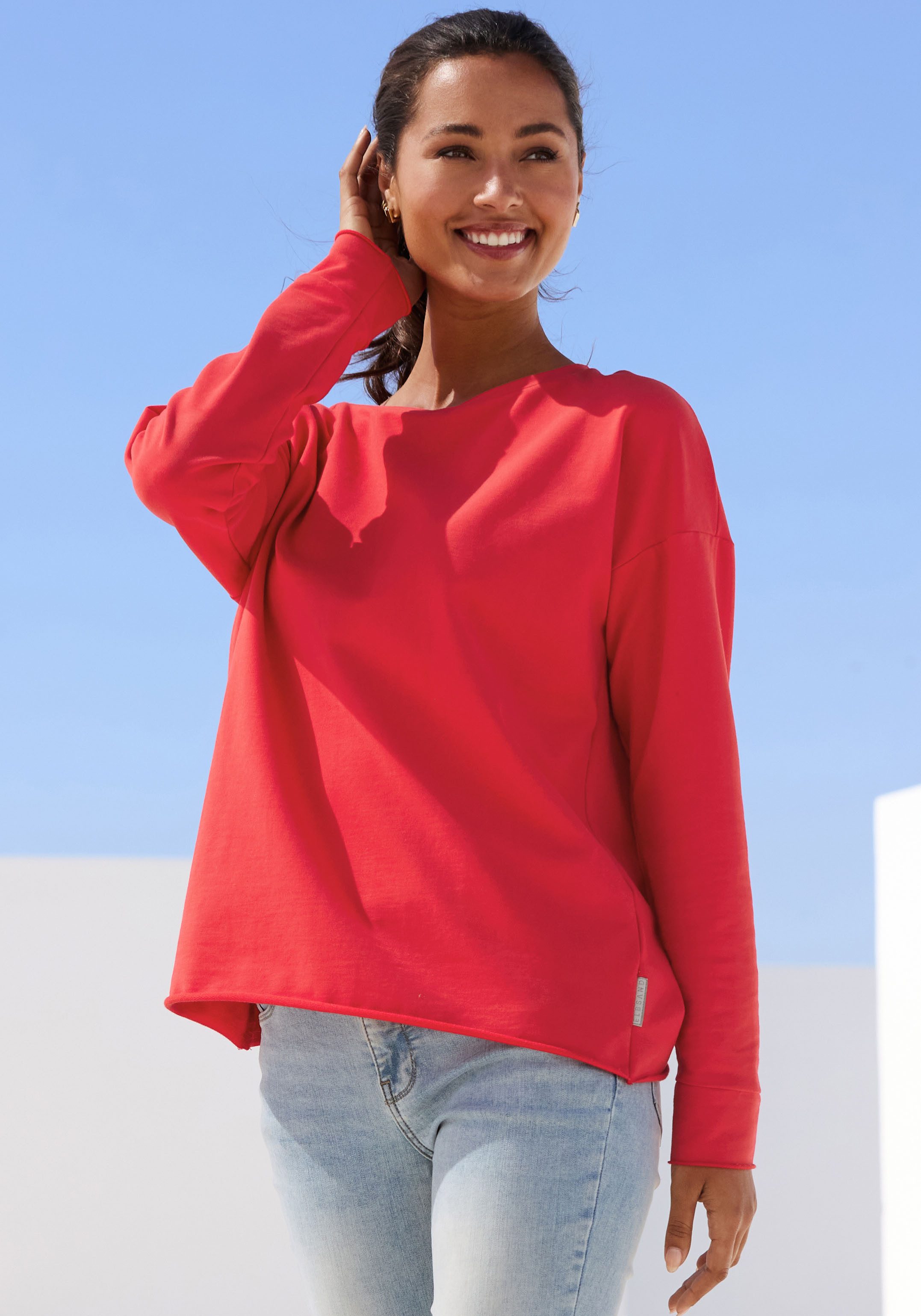 Elbsand Sweatshirt Raina mit Logoprint am Rücken, sportlich-casual