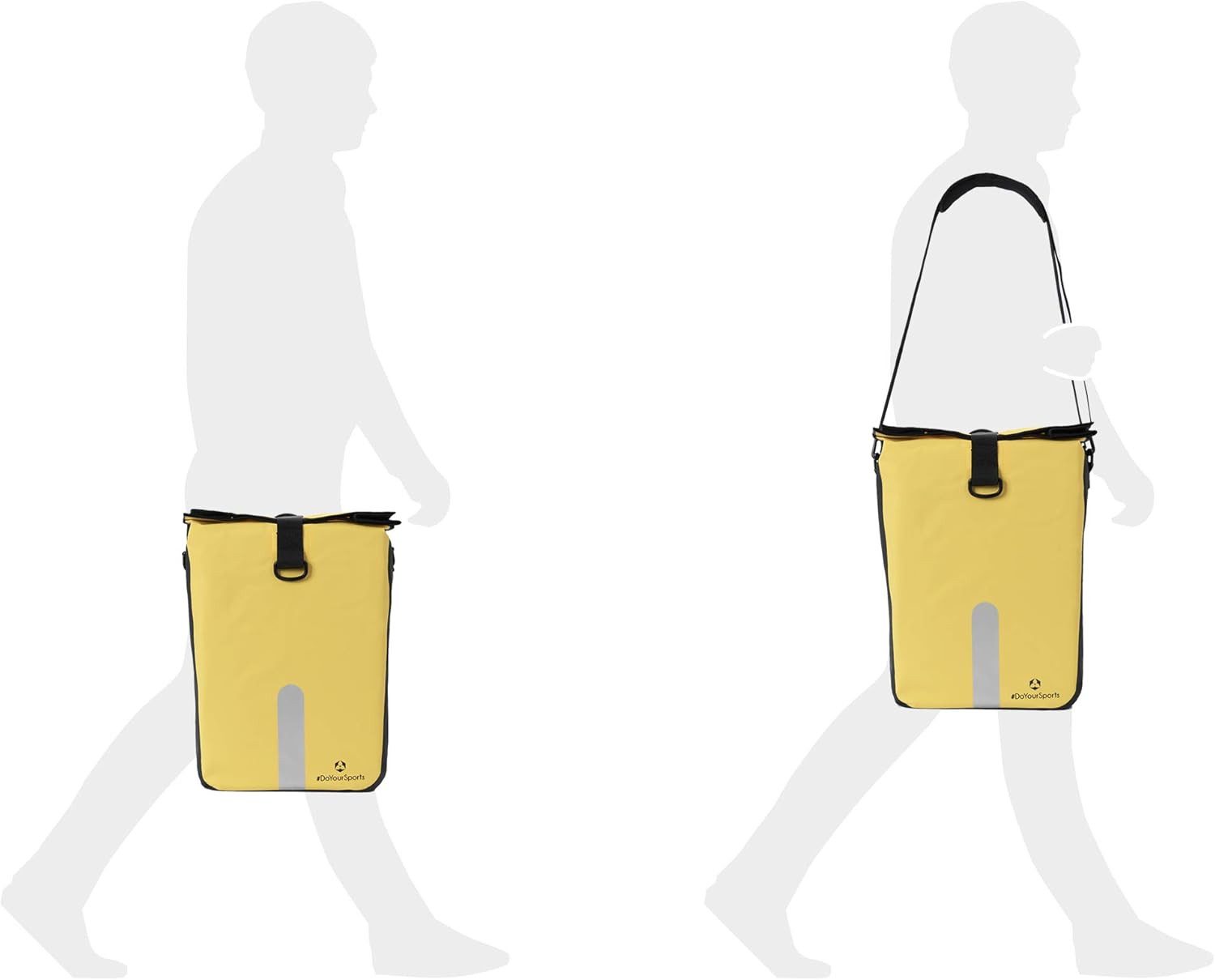 #DoYourSports Fahrradtasche (1-tlg), wasserabweisend für alle Gepäckträger mit Haltegriff Reflektor