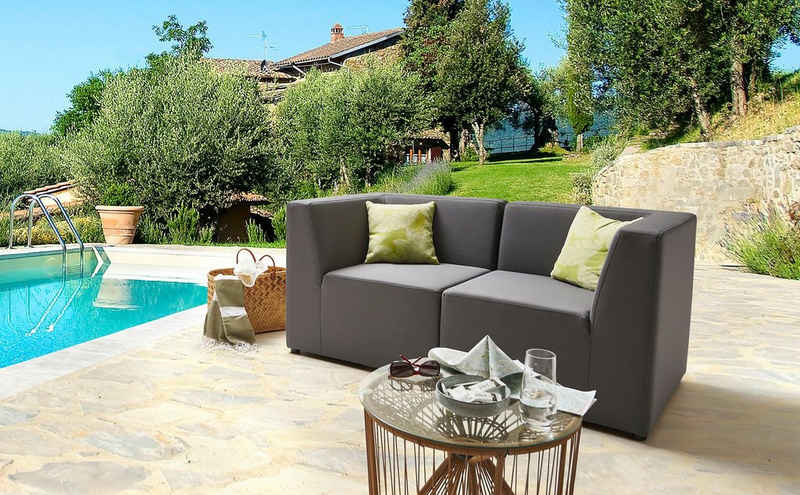 DOMO collection Sofa-Eckelement Aurinko für Terrasse, Garten und Balkon, Speziell für Outdoor, witterungsbeständig, incl. Schutzhülle