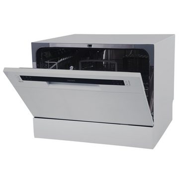 homeX Tischgeschirrspüler, GST6AE-S, 6 Maßgedecke, Mini Spülmaschine für kleine Küchen, Geschirrspüler klein, 6 Programme