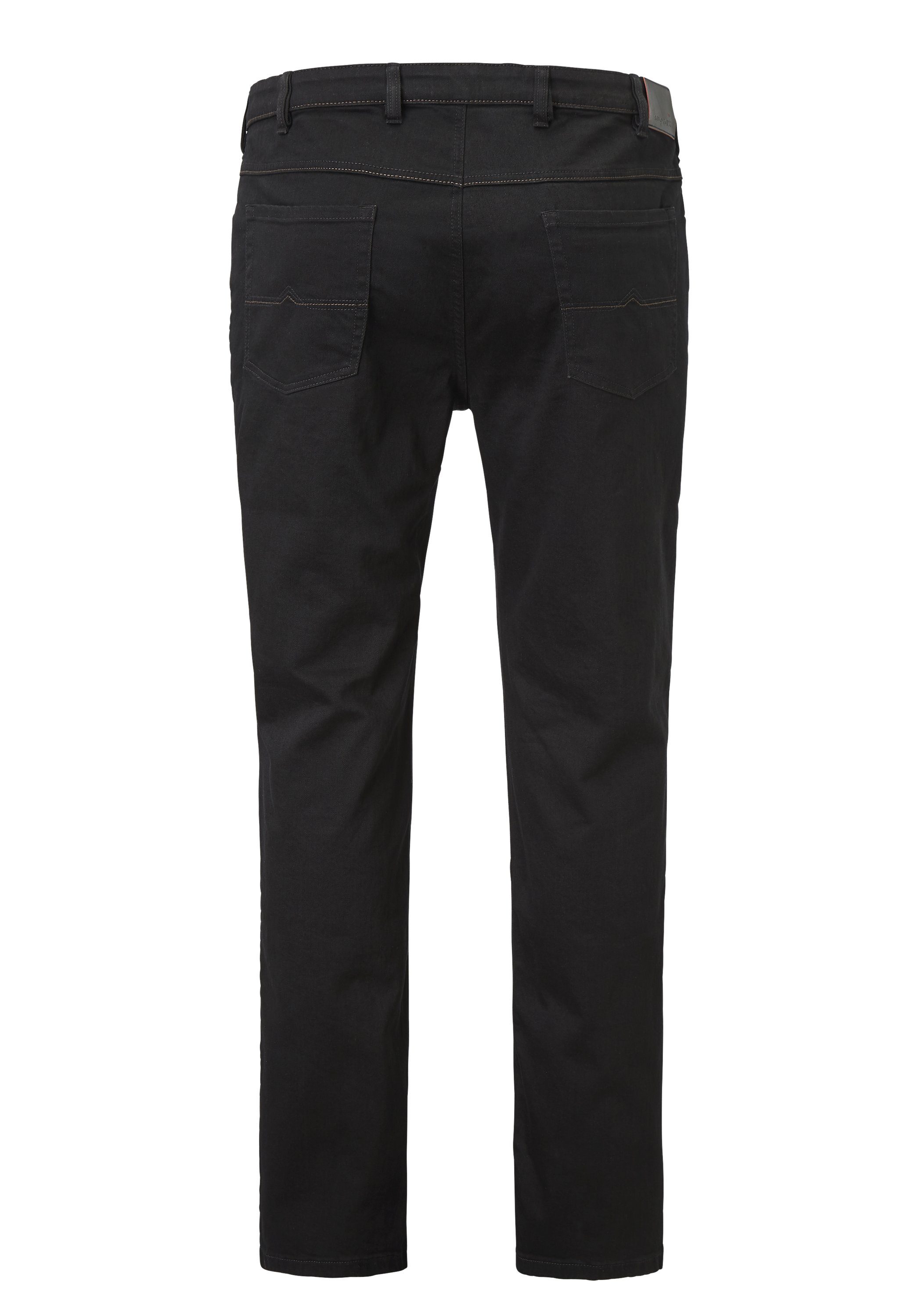 Jeans elastischem black Regular-fit-Jeans black und 5-Pocket Sicherheitstasche mit Suprax Komfort-Dehnbund Suprax /