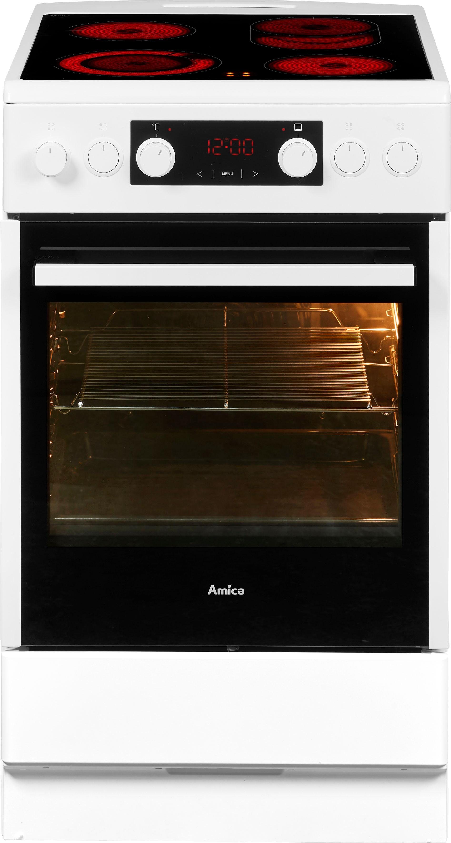 Amica Elektro-Standherd SHC 904 100, mit 2-fach-Teleskopauszug, Steam Clean, softClose