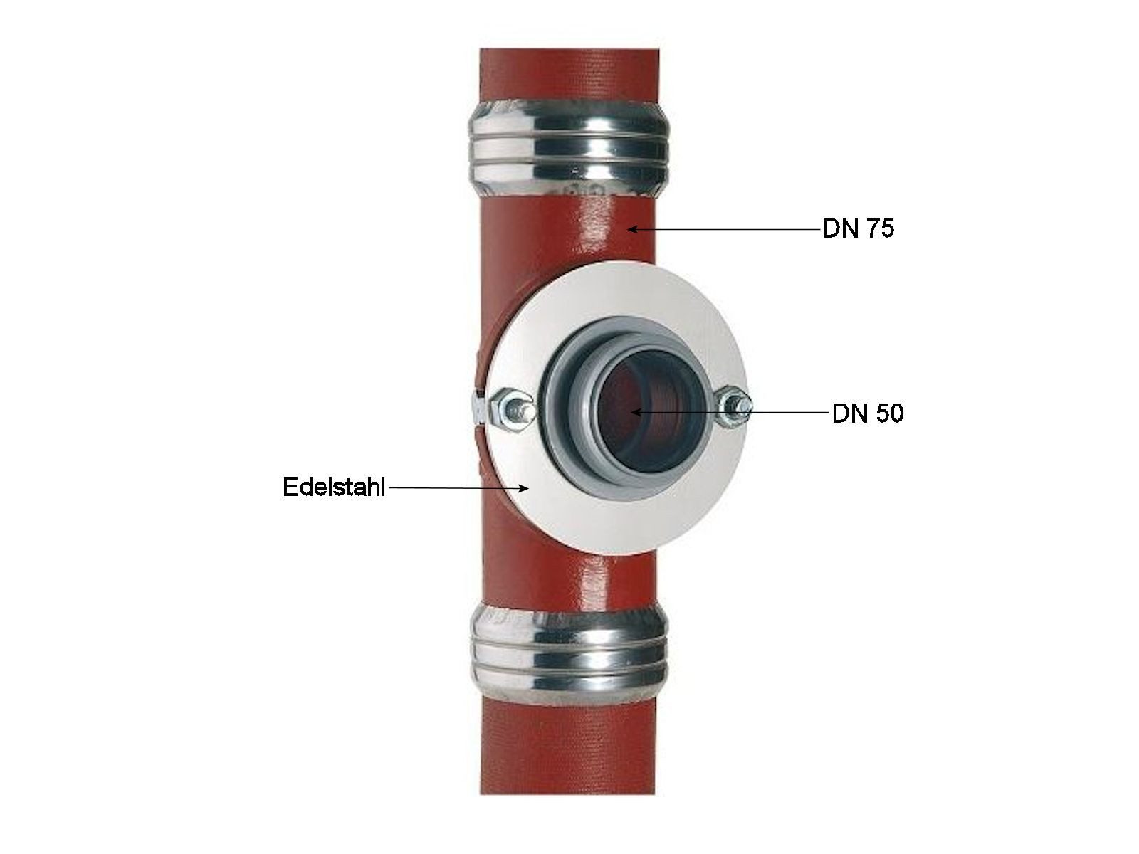 Airfit GmbH & Co. KG Ablaufrohr Flansch-Adapter DN 75/50 - 7550FA