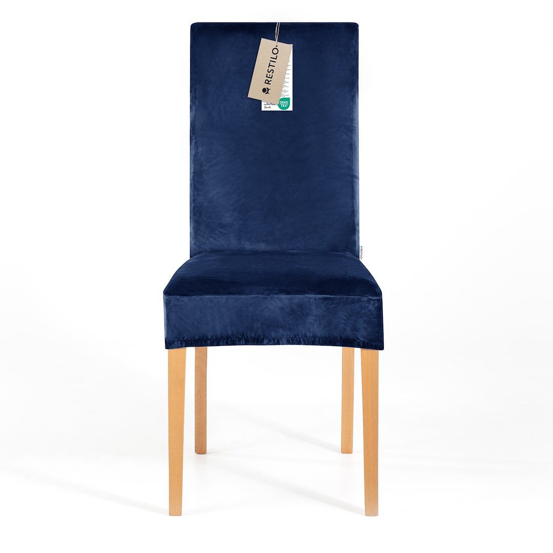 Restilo Stuhlhusse Stuhlhusse Stretch Stuhlbezug mit Gummiband Abnehmbar, waschbar