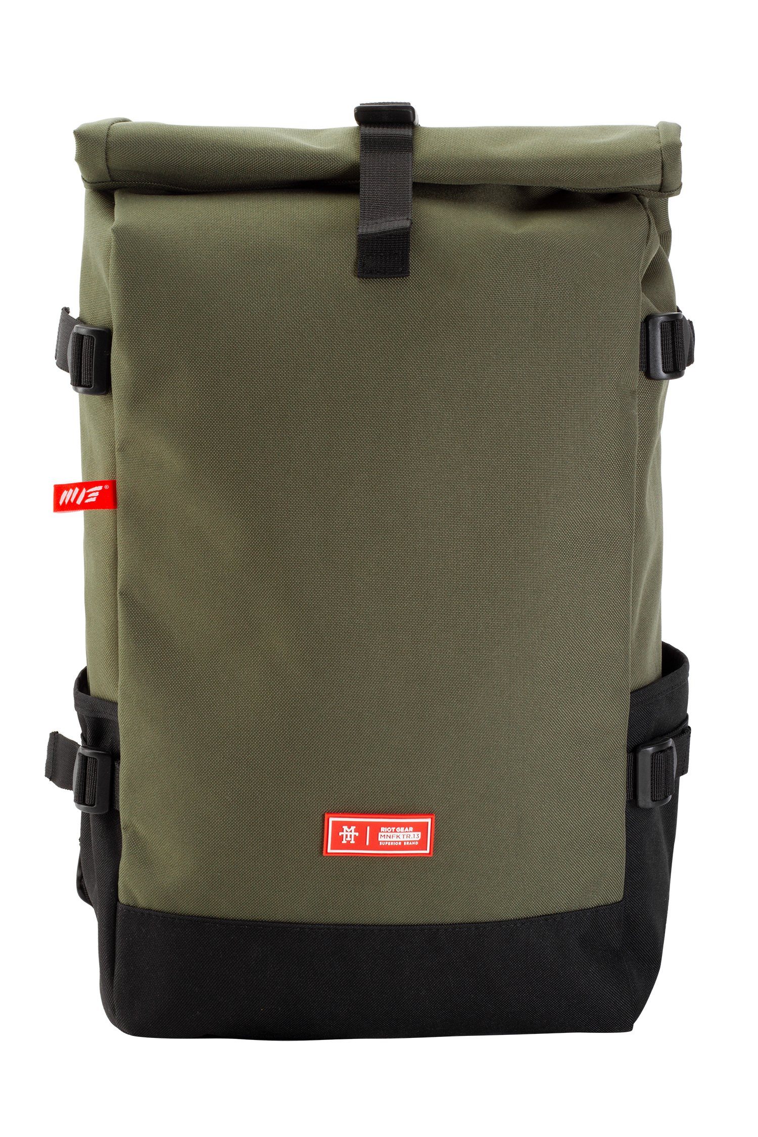 Manufaktur13 Daypack Roll-Top Rucksack (Riot Gear) - Rucksack (22L) mit Flaschenhalter, Laptopfach
