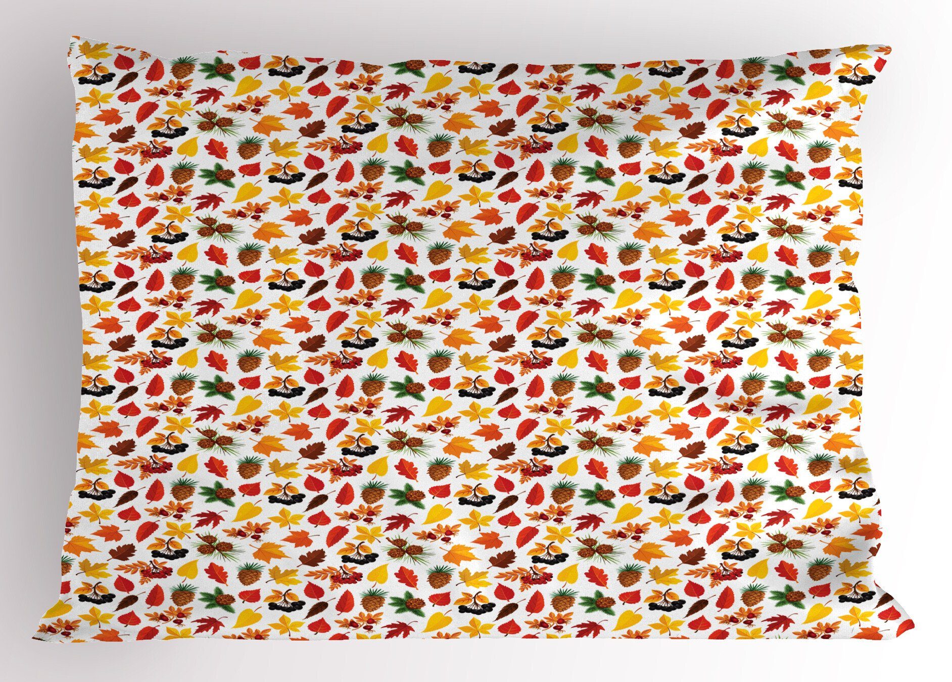 Kissenbezüge Dekorativer Standard King Size Gedruckter Kissenbezug, Abakuhaus (1 Stück), Herbst Kiefer-Kegel-Ernte Maple