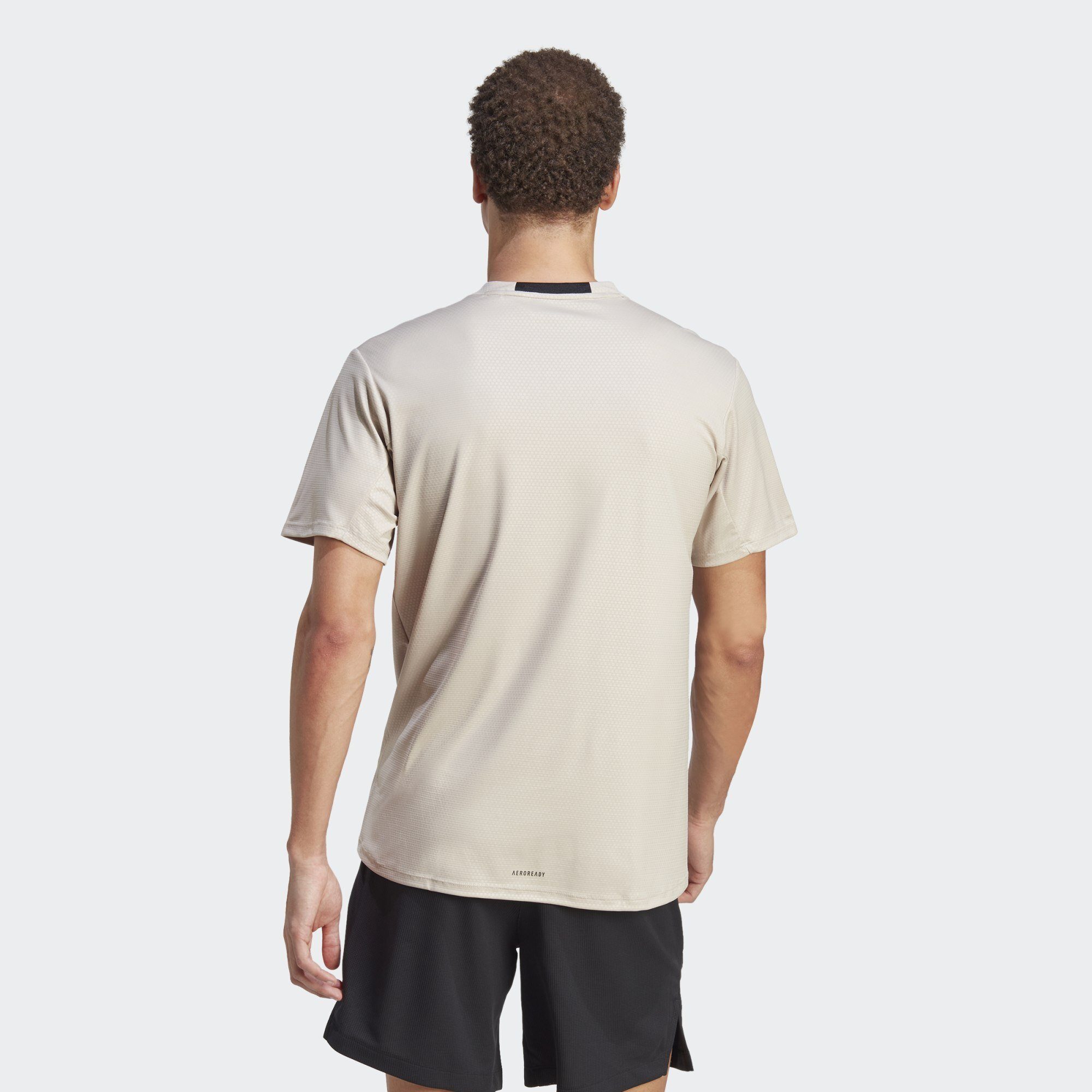 Performance Beige T-SHIRT Funktionsshirt / WORKOUT Black Wonder adidas STRENGTH D4T