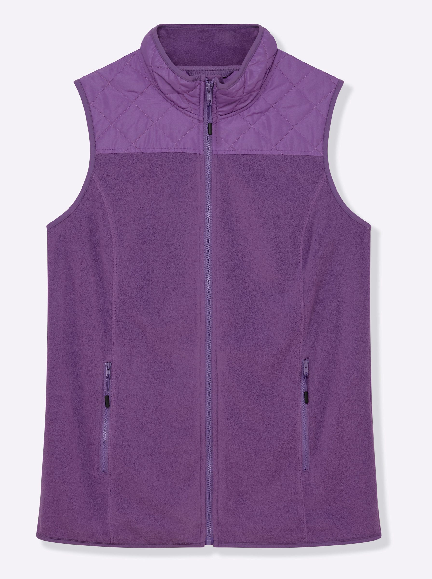 Sheego Fleeceweste Fleece-Weste Länge ca. 74 cm