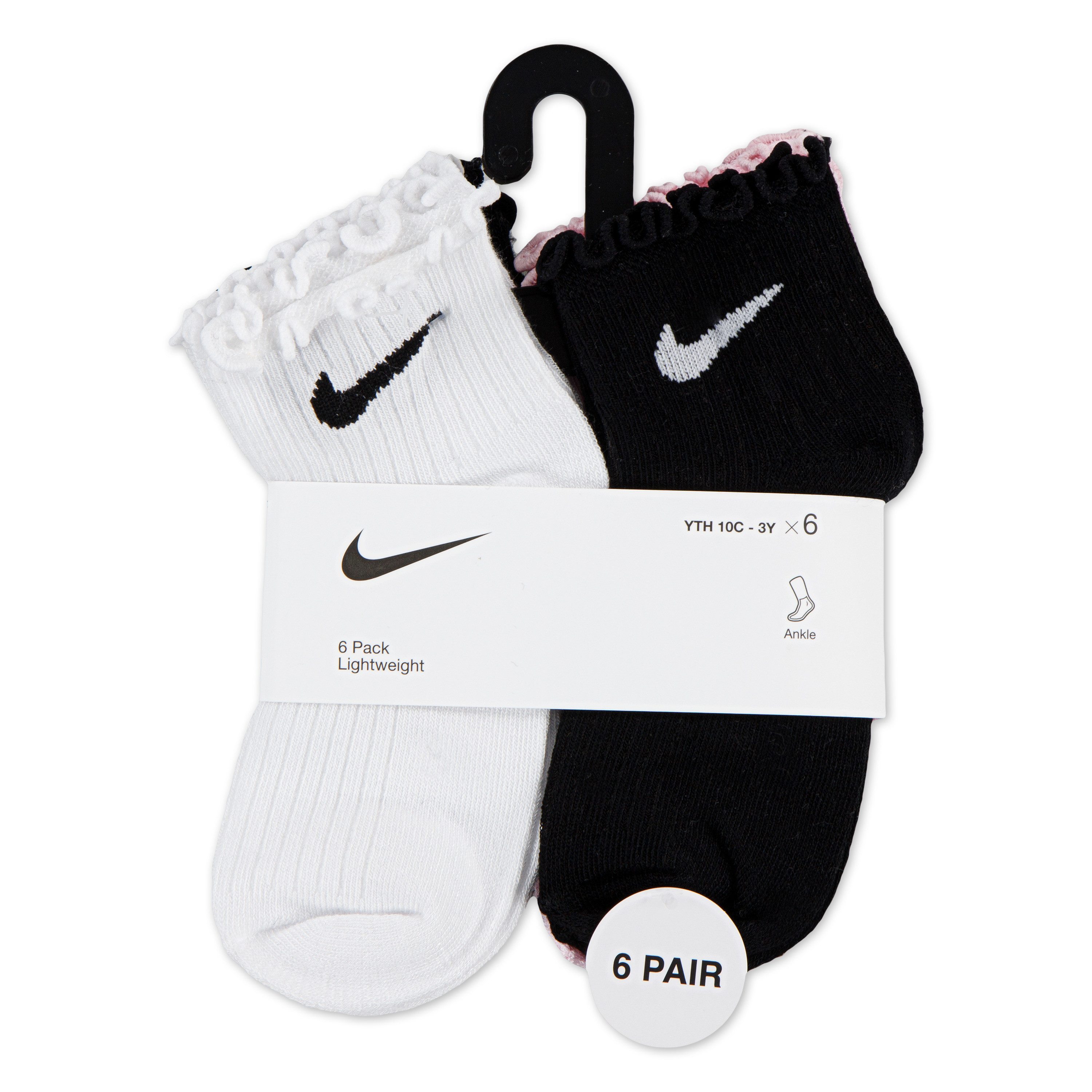 Nike Sportswear Socken NHG 6PK LETTUCE WELT ANKLE SOC (6-Paar) für sportive Aktivitäten, sportlicher Stil, für Kinder