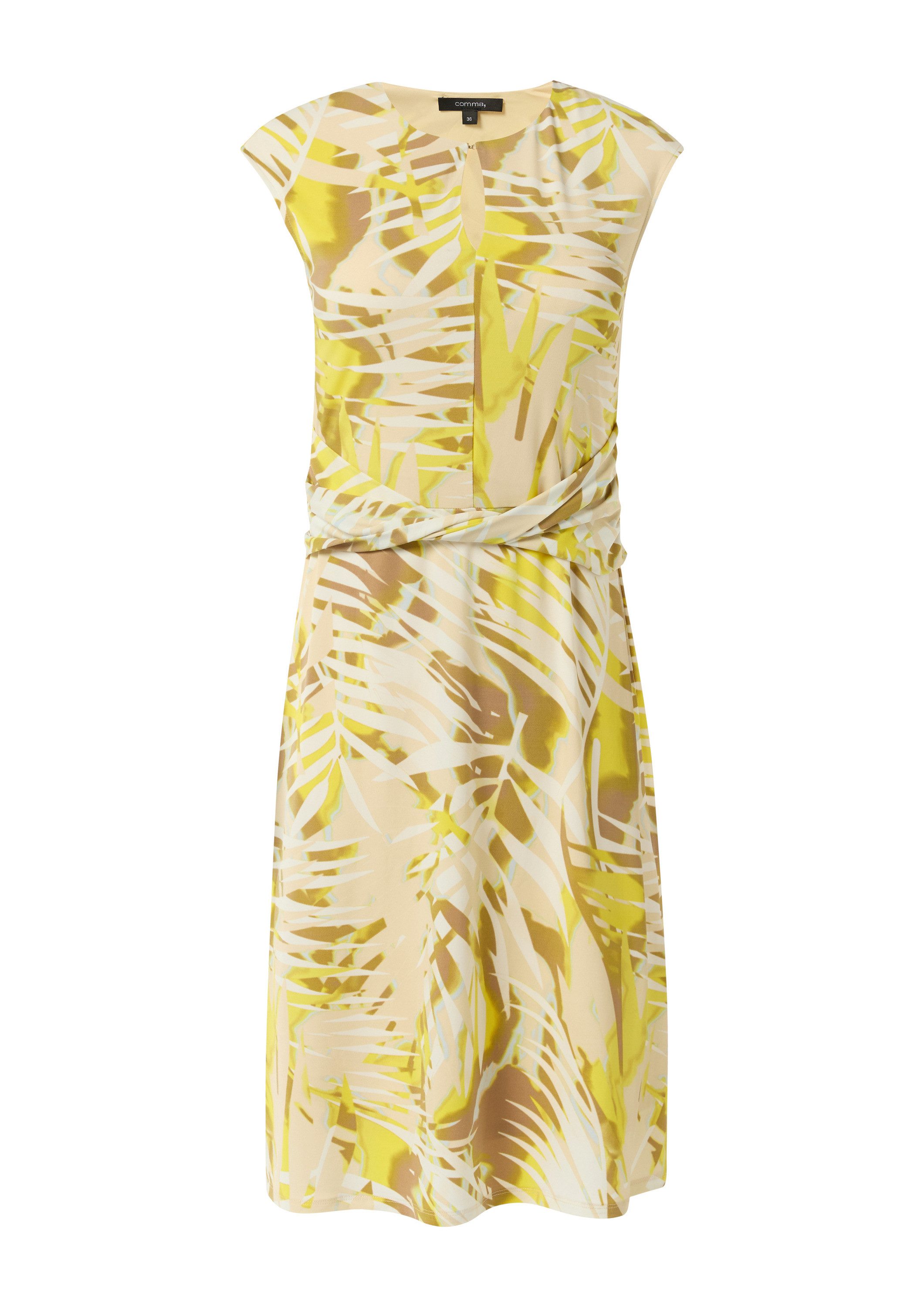 comma Minikleid Kleid Kleid mit Riegel-Detail und Kappärmeln günstig online kaufen