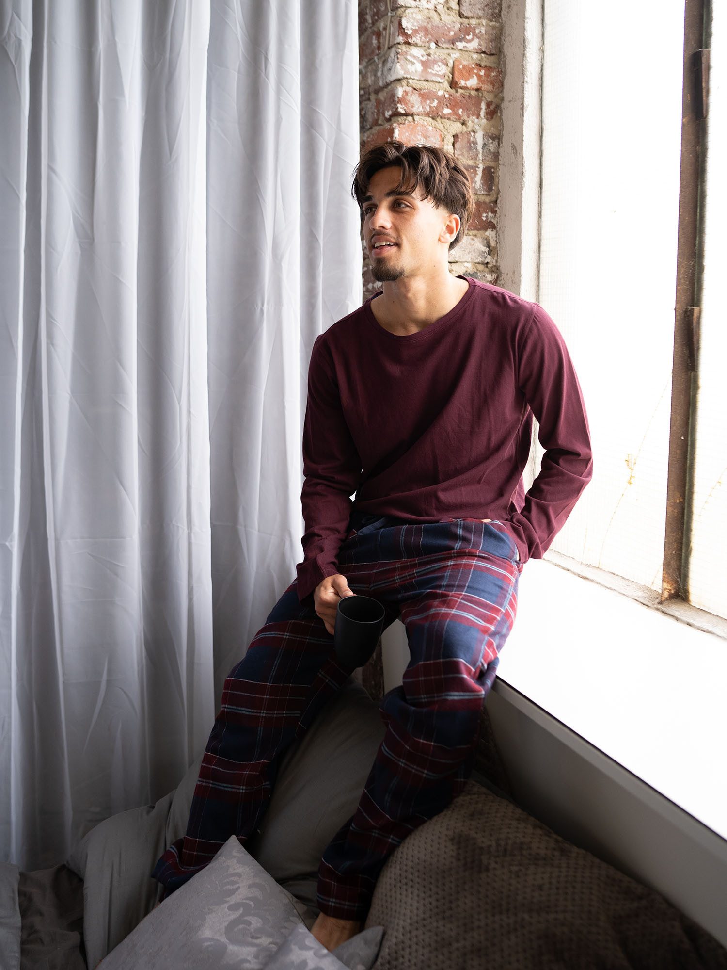 Phil & Co. Pyjama Flanell (2 tlg) Schlafanzug, Pyjama Set, Nachtwäsche günstig online kaufen