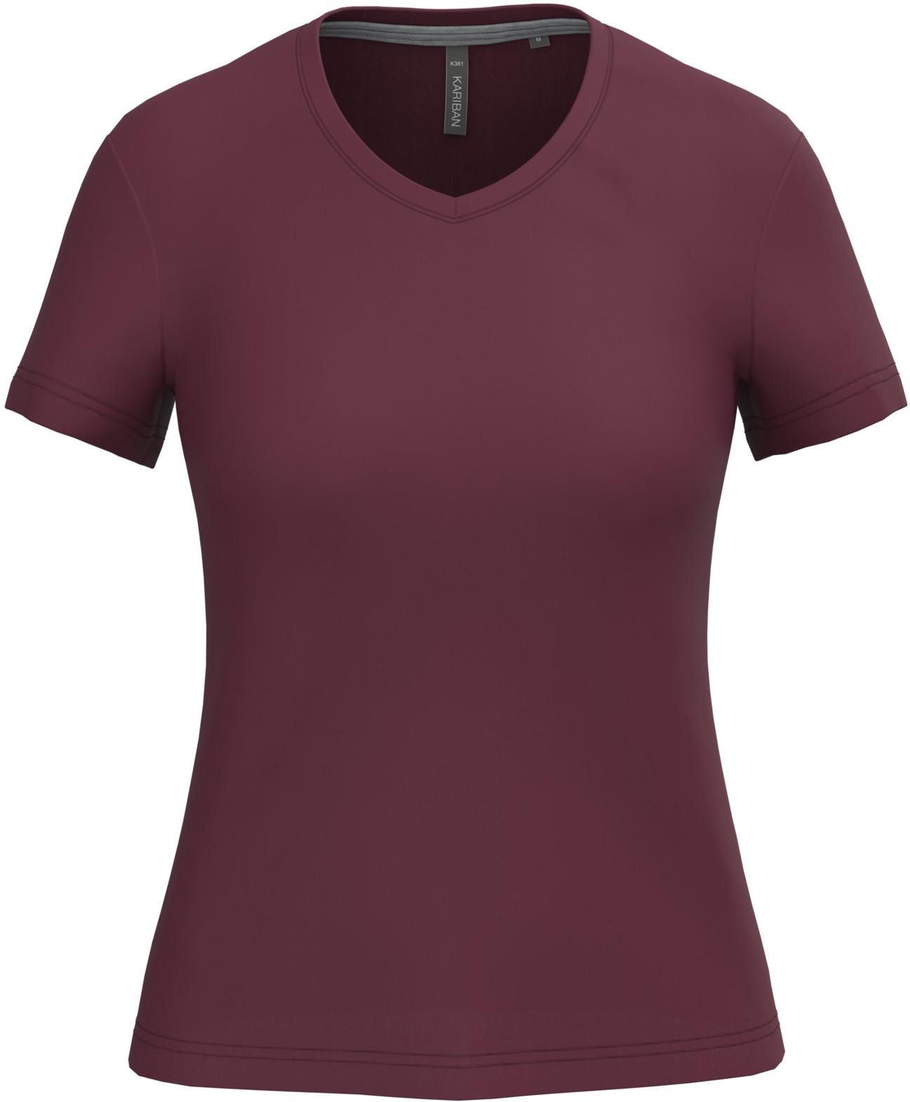 V-Shirt T-Shirt Damen Ladies' short-sleeved V-neck T-shirt