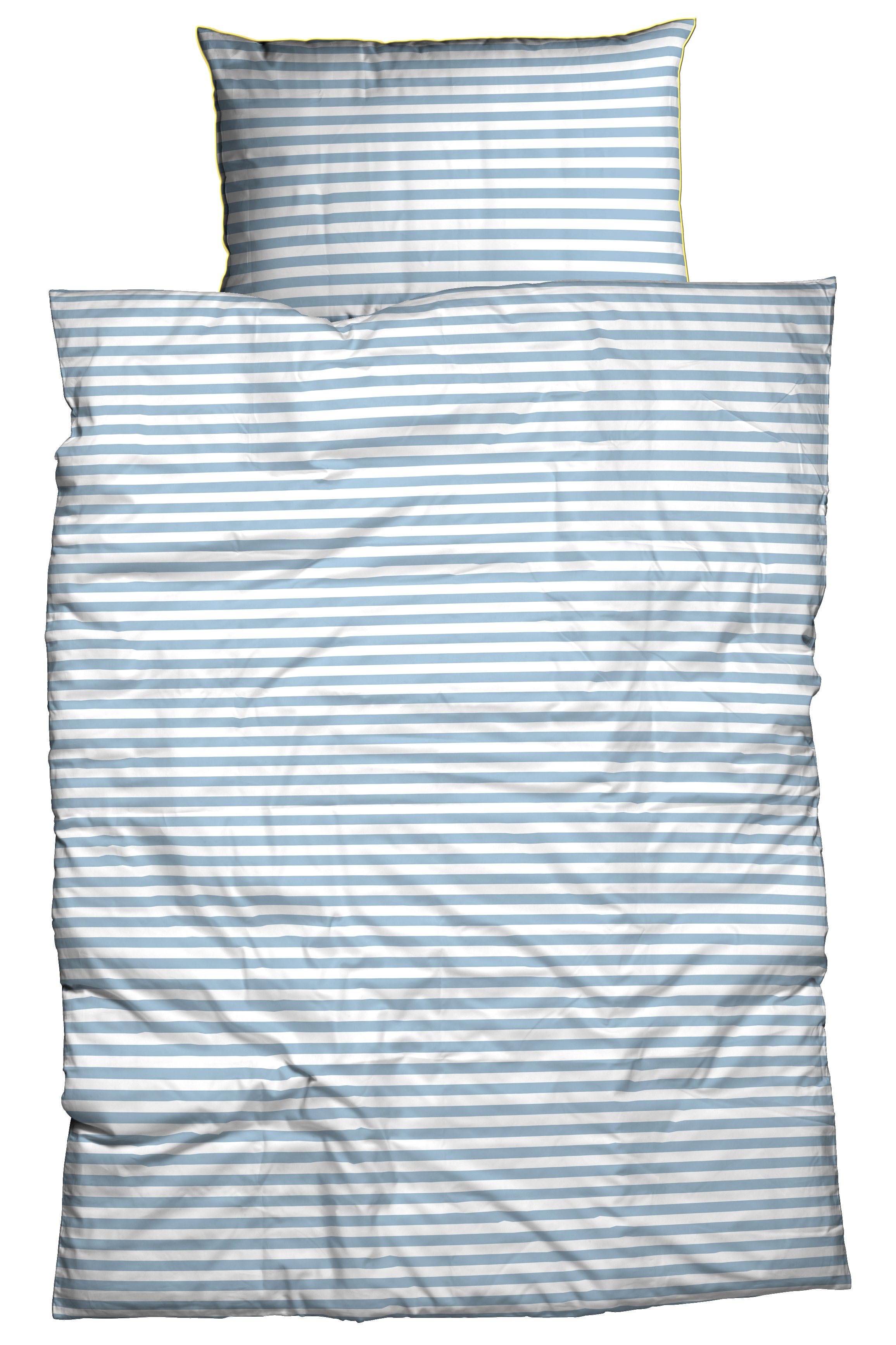 CASATEX Bettwäsche Capri, Satin, 2 teilig, klassisch, modern, Streifen-Wend-Bettbezug, Zierrand am Bettbezug