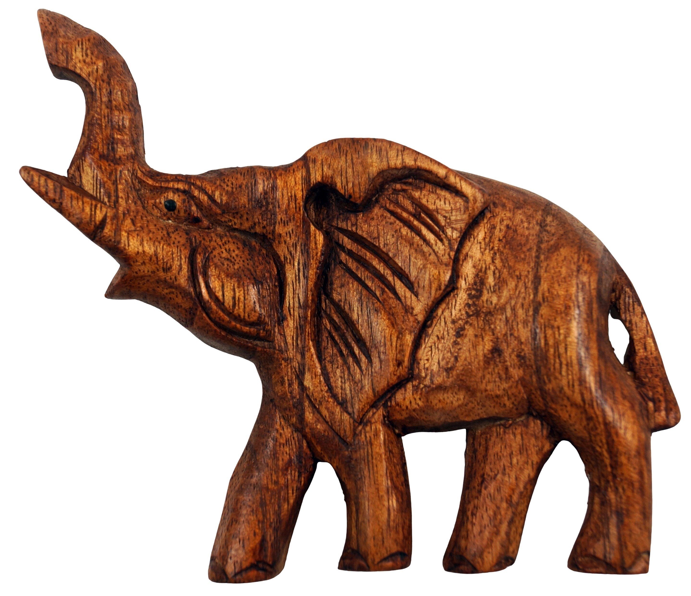 Guru-Shop Dekofigur Holzmagnete elefant 2 (10x10)-braun