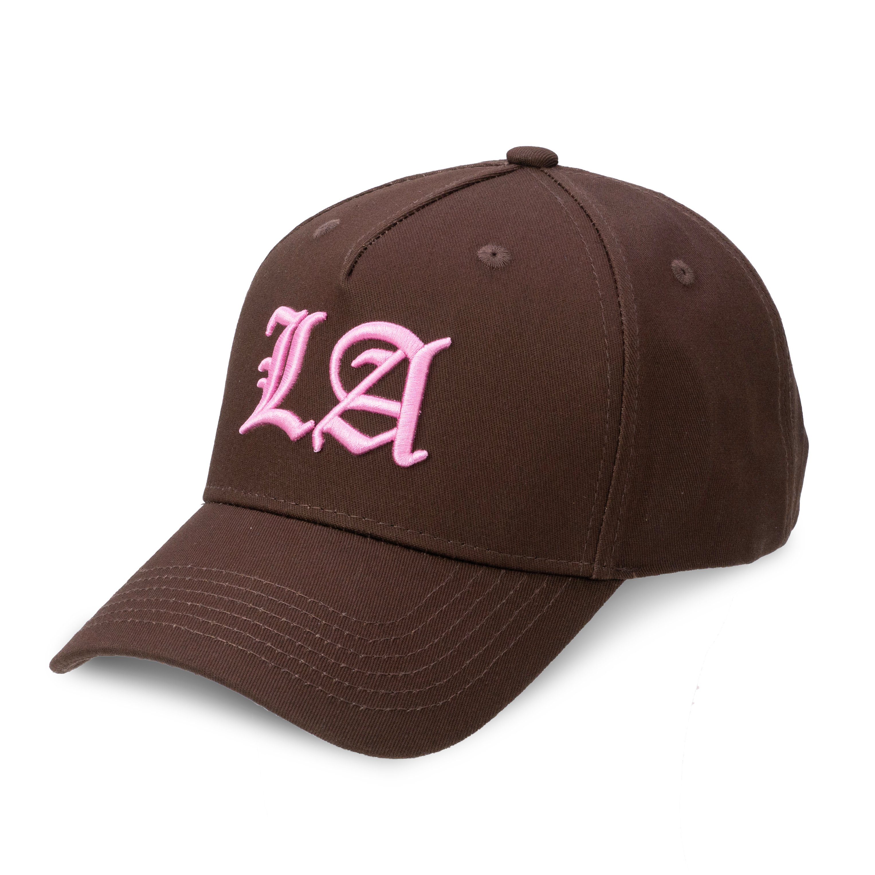 Chiccheria Brand Trucker LA in Cap Chocolate-Pink, LA Designed