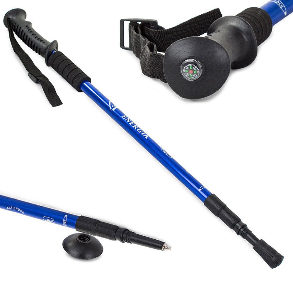emeco Nordic-Walking-Stöcke 2 NORDIC WALKING STÖCKE MIT ANTI-SHOCK "TELESKOP" (2 St)