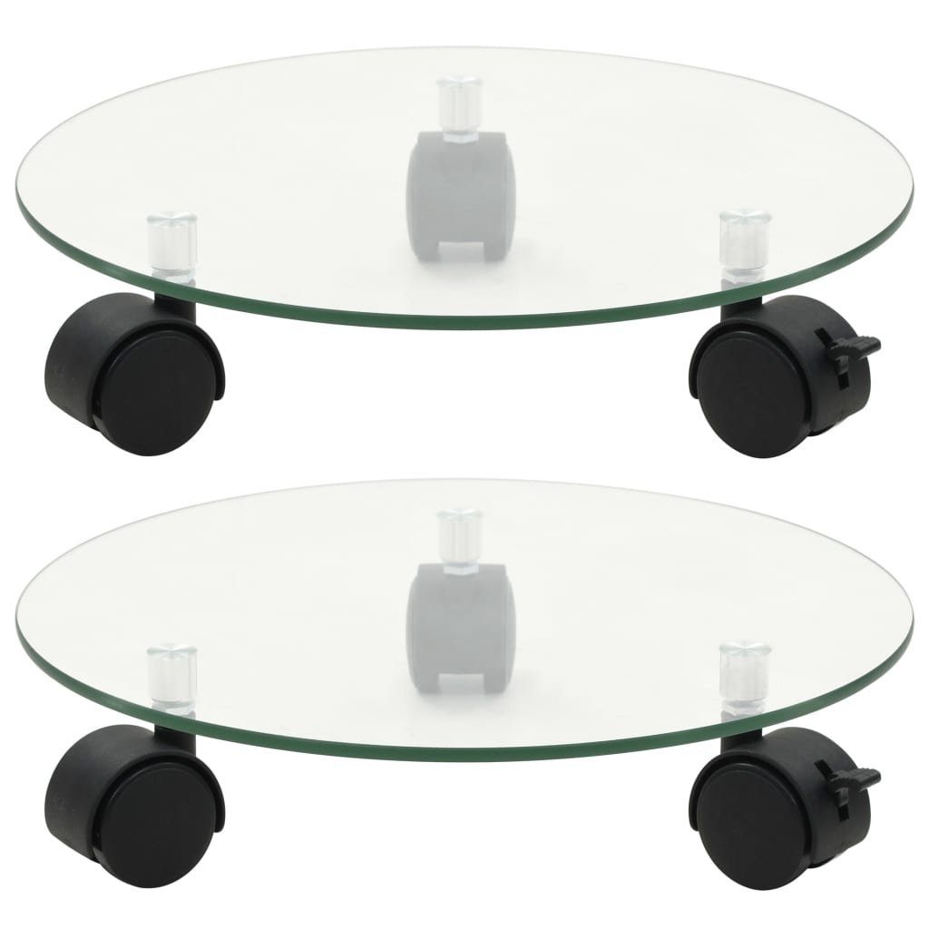 DOTMALL Blumenständer Pflanzenroller Rund 2 Stück günstig online kaufen