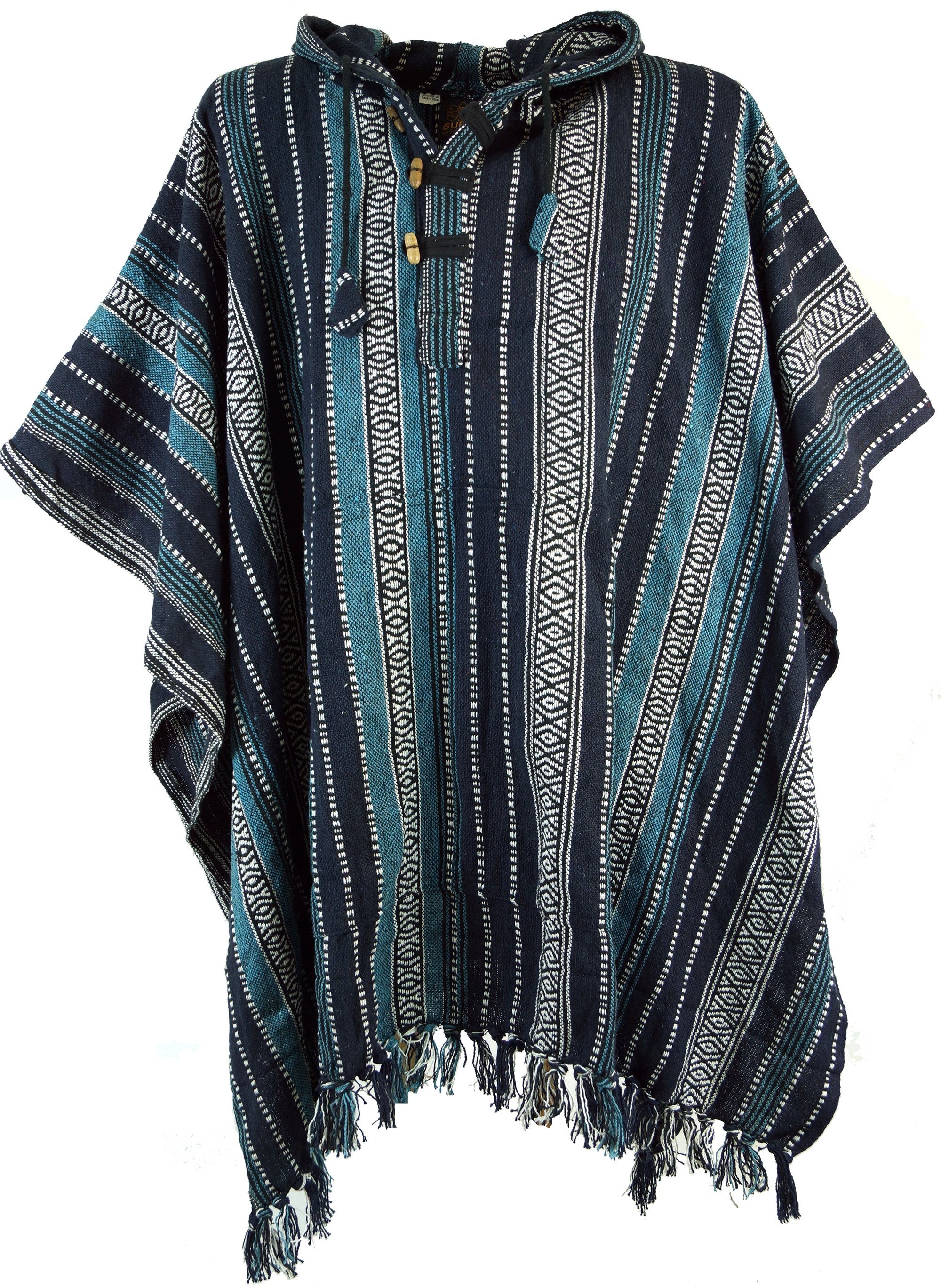 Guru-Shop Strickjacke Poncho Hippie chic, Ethno Poncho, Andenponcho -.. alternative Bekleidung