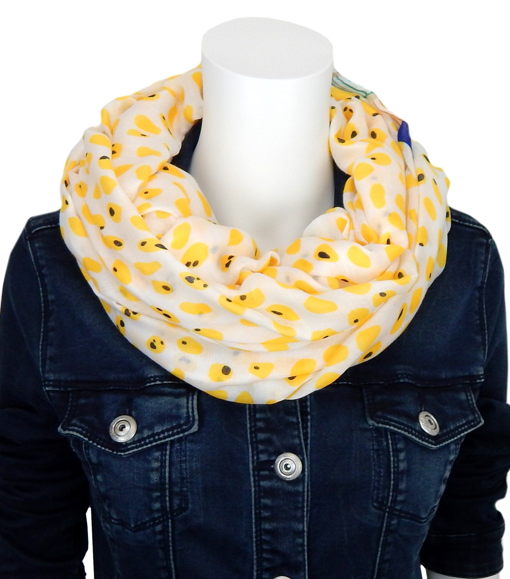 Ella Jonte Loop, breiter weicher Loop mit Punkte und Streifen Baumwolle Vis günstig online kaufen