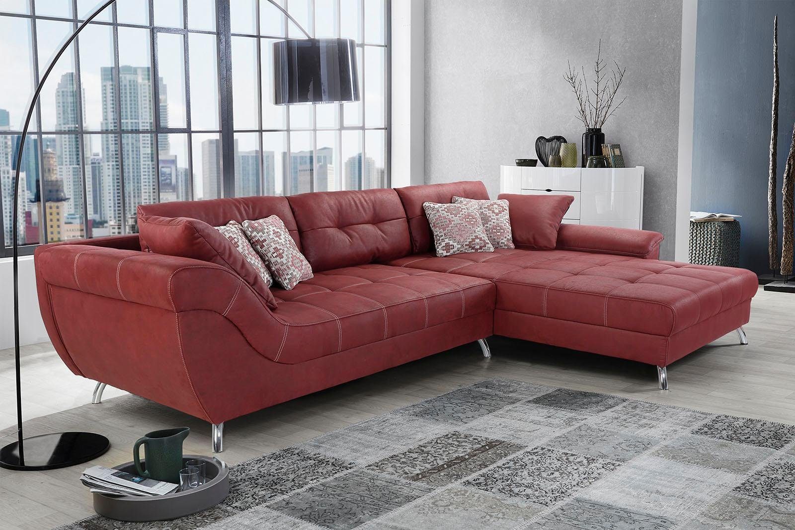 Jockenhöfer Gruppe Ecksofa San Francisco L-Form, B: 358 cm, mit Zierkissen, eingearbeiteter Kaltschaummatte