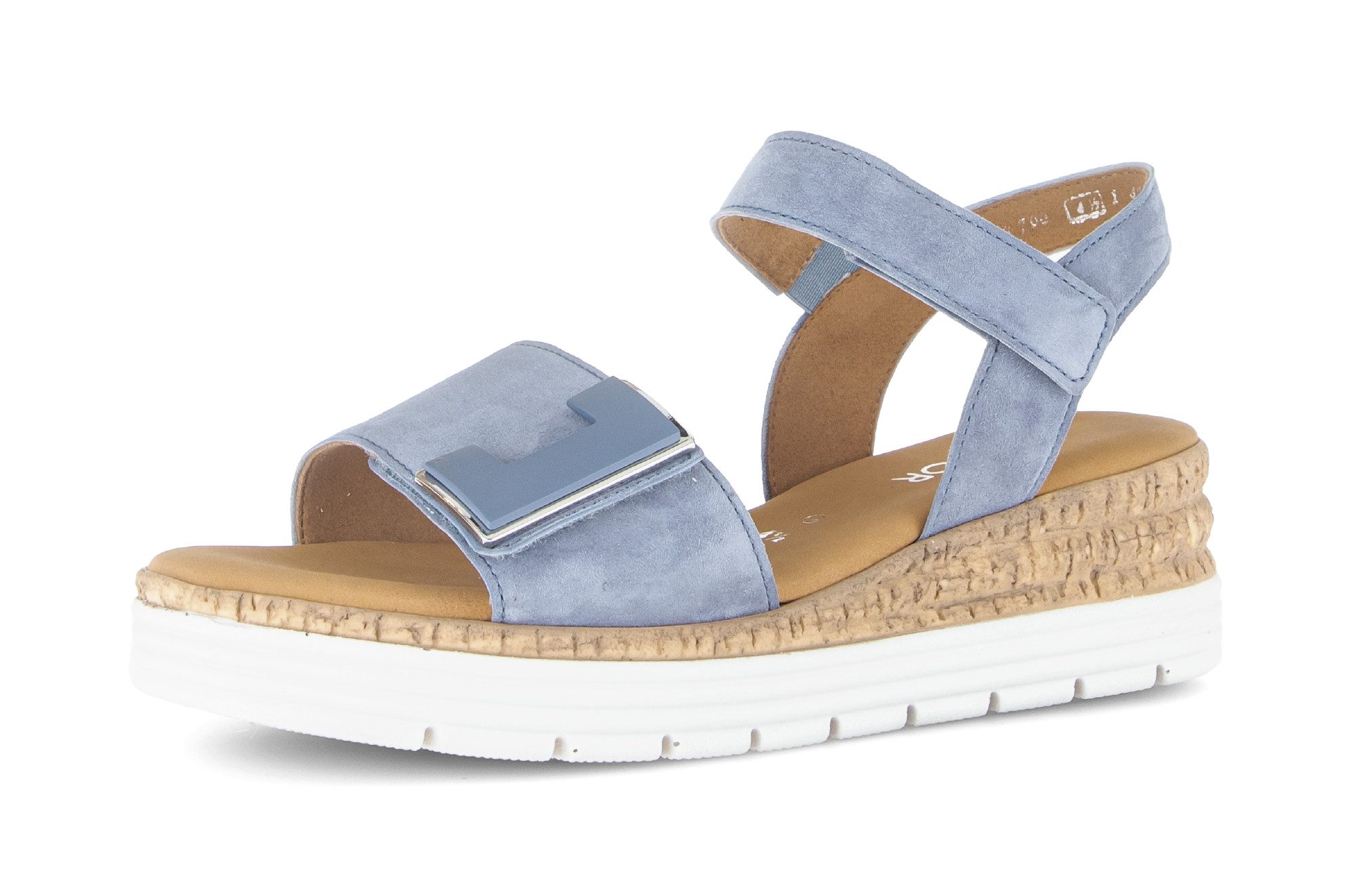 Gabor GENUA Keilsandalette, Riemchensandale, Komfortschuh, Schmuckelement, G-Weite