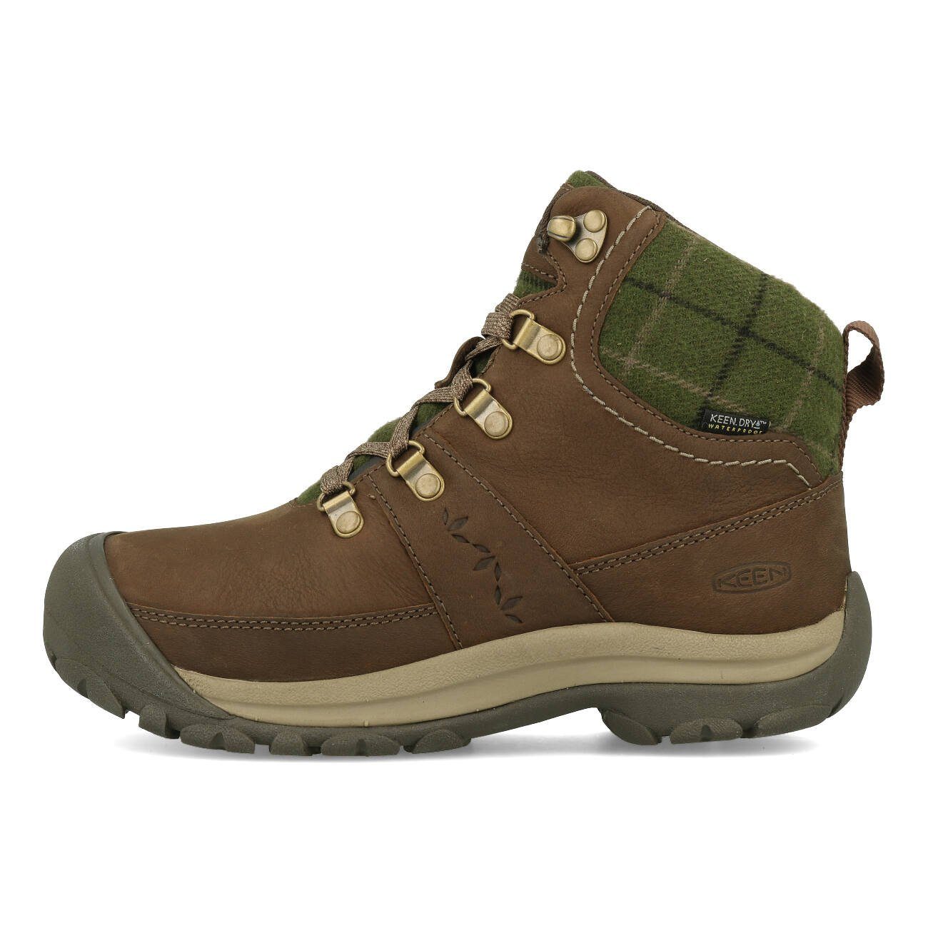 Keen Keen Kaci III Winter Mid WP W Damen Dark Earth Green Plaid Outdoorschuh