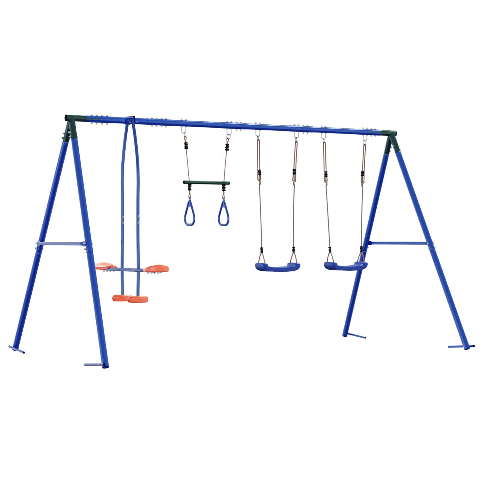 vidaXL Spielturm Outdoor Schaukelset Mehrfarbig Stahl und PE