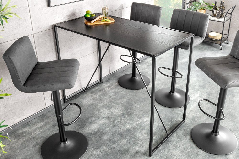 riess-ambiente Bartisch SLIM LINE 120cm schwarz (Einzelartikel, 1-St), Küche · Metall · eckig · Modern Design · Industrial schwarz | schwarz