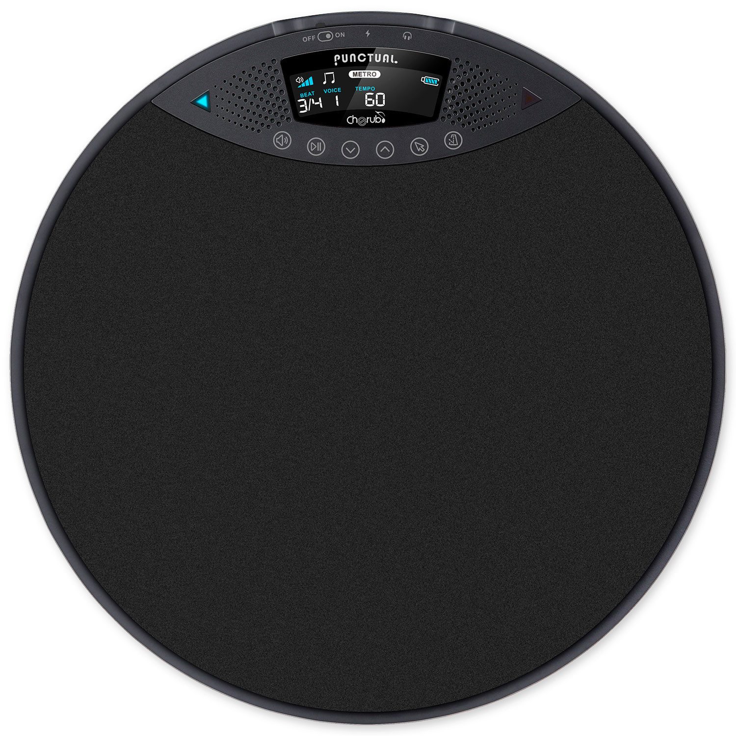 Cherub Schlagzeug Cherub Übungspad DP-970 elektronsiches Drum-Pad,Elektronisches Drum-Pad mit 12 Zoll Durchmesser, 1-St., Aufwärmen vor Auftritten, Elektronisches Drum-Pad mit 12 Zoll Durchmesser