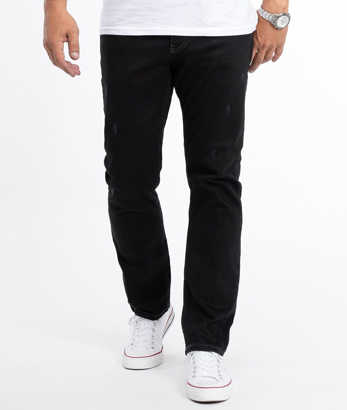 Rock Creek Straight-Jeans Herren Jeans Stonewashed günstig online kaufen