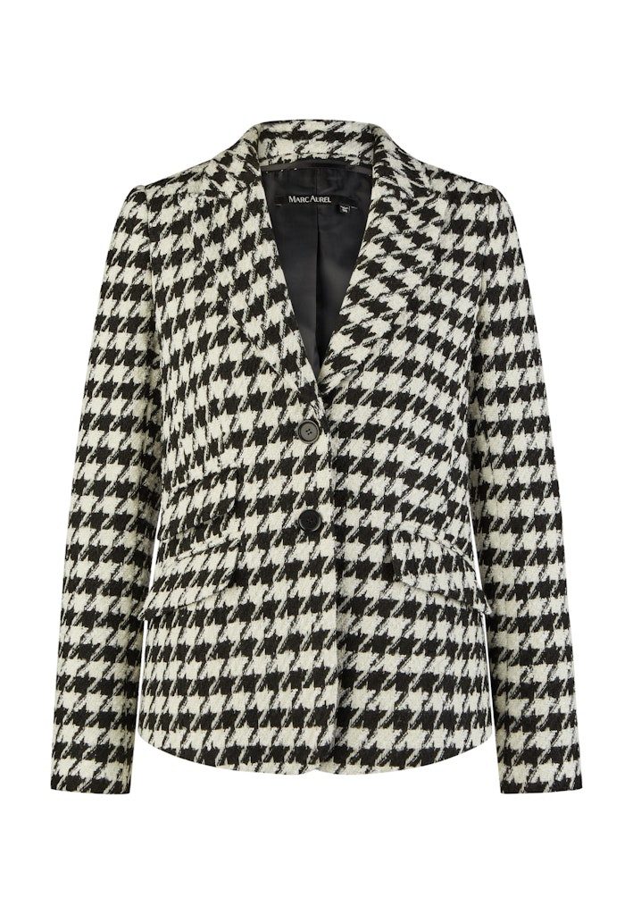 Jackenblazer Blazer mit Hahnentrittmuster black varied