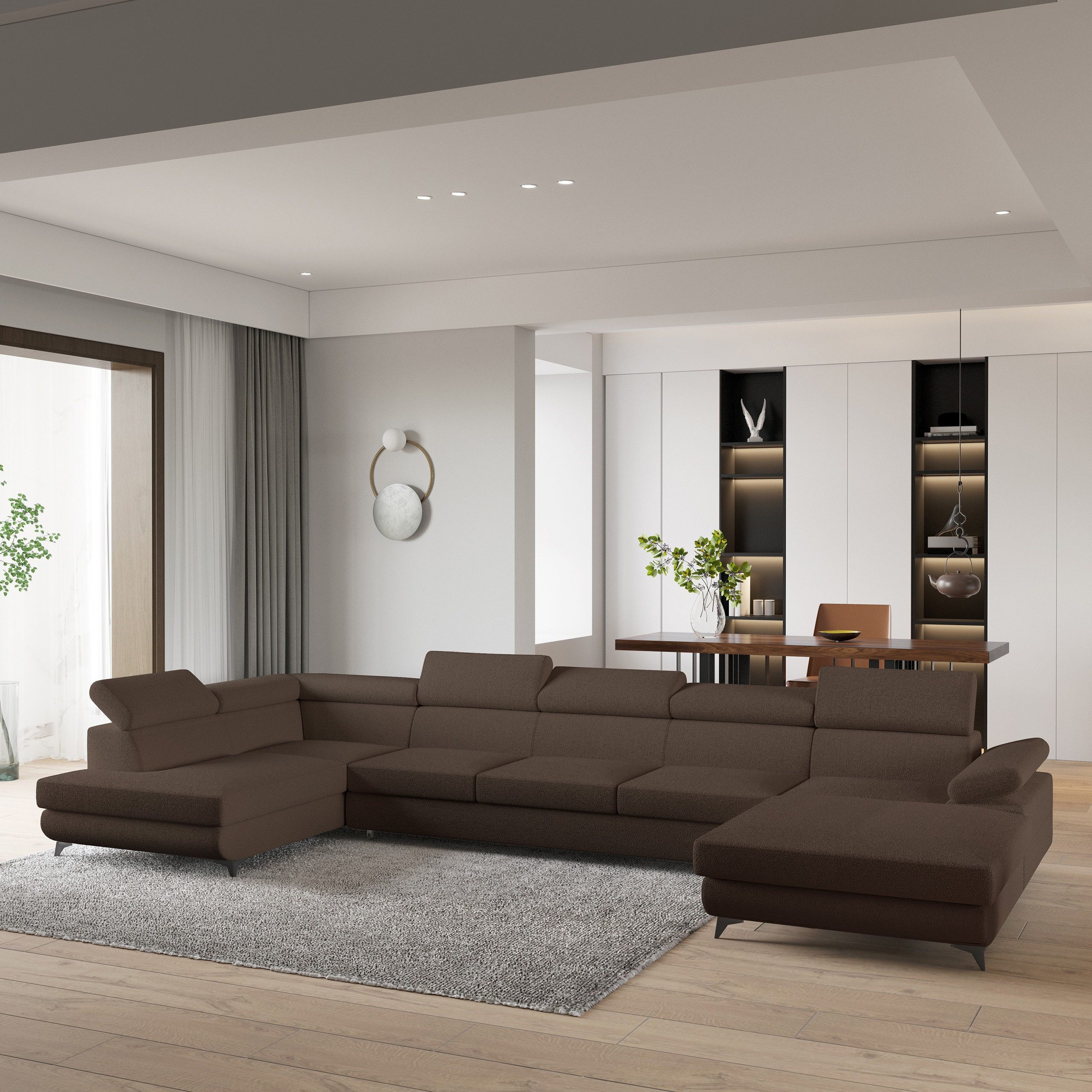 Masseno Ecksofa MONTIVA mit Schlaffunktion U-Form, günstig online kaufen