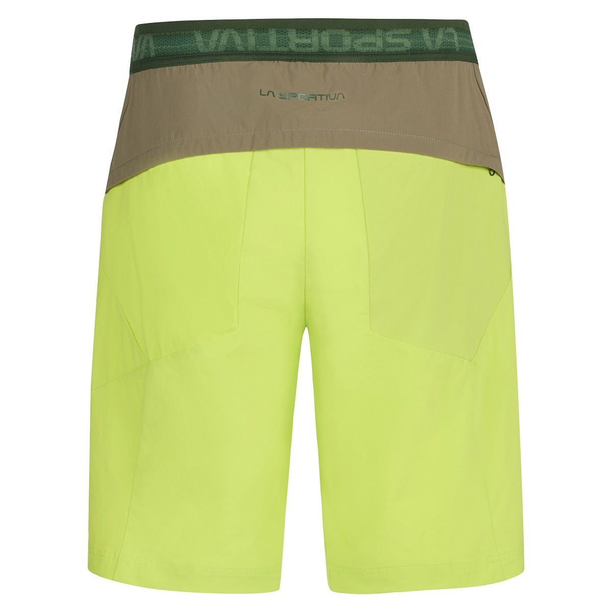La Sportiva Trekkinghose Wanderhose Guard Short (elastischer Bund mit Kordelzug) kurz limegelb