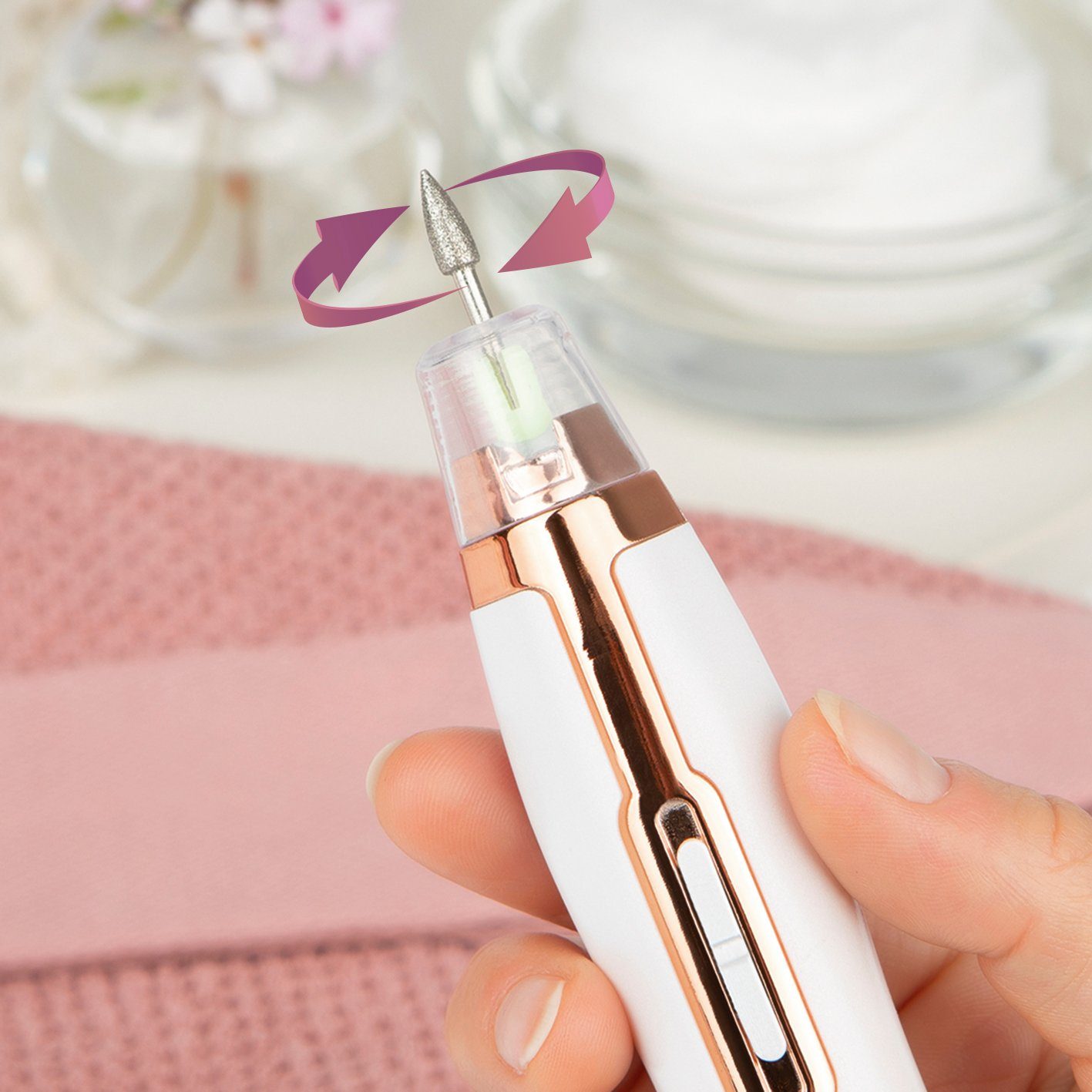 Haushalt Maniküre & Pediküre MAXXMEE Nagelpflege-Set MAXXMEE Perfect Beauty Nails - Nagelpflege für zuhause - weiß/rosegold