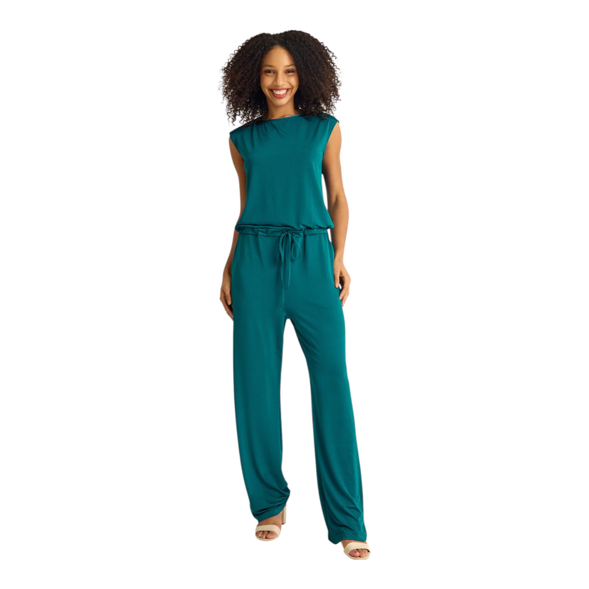fashionshowcase Overall Overall Eleganter Damen Jumpsuit aus Stretch-Jersey Einteilig
