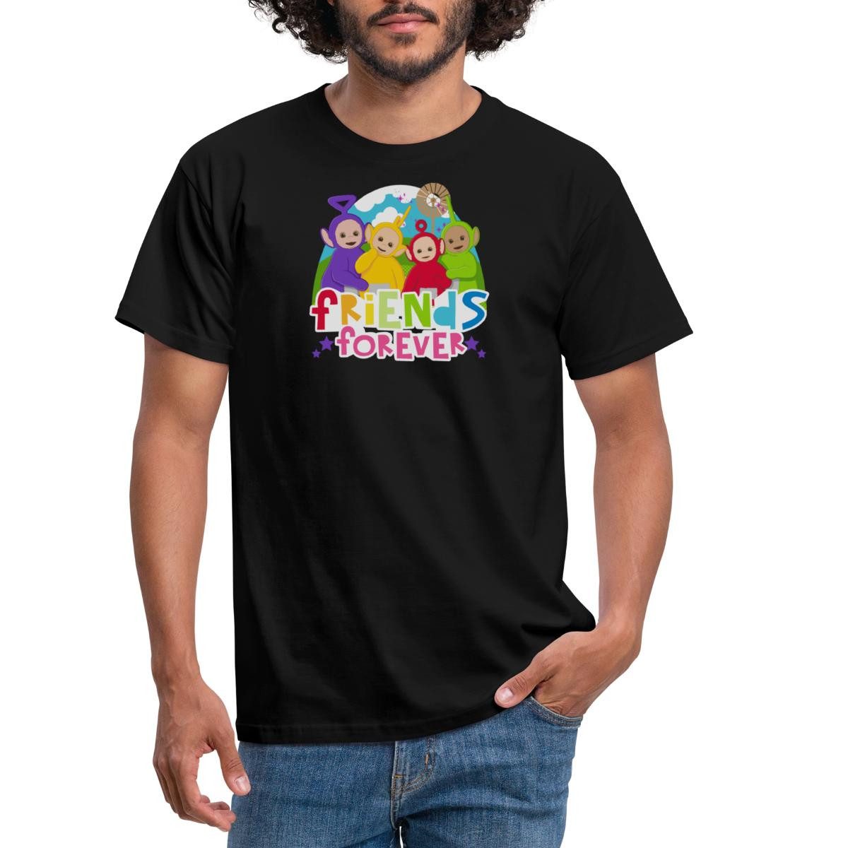 Spreadshirt T-Shirt Teletubbies Friends Forever Süßes Design Männer T-Shirt (1-tlg)