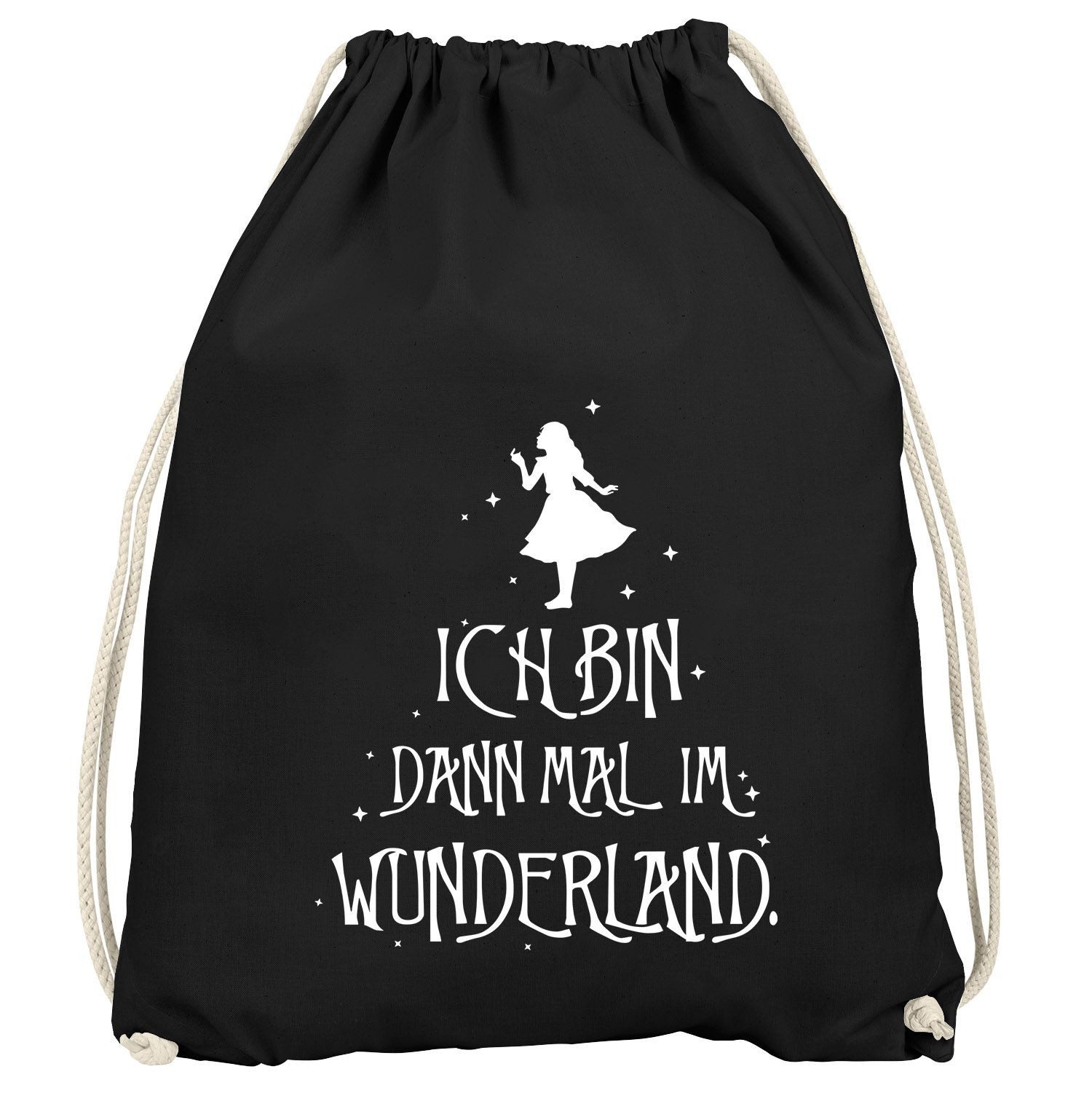 Turnbeutel Turnbeutel Ich bin dann mal im Wunderland Spruch Moonworks®