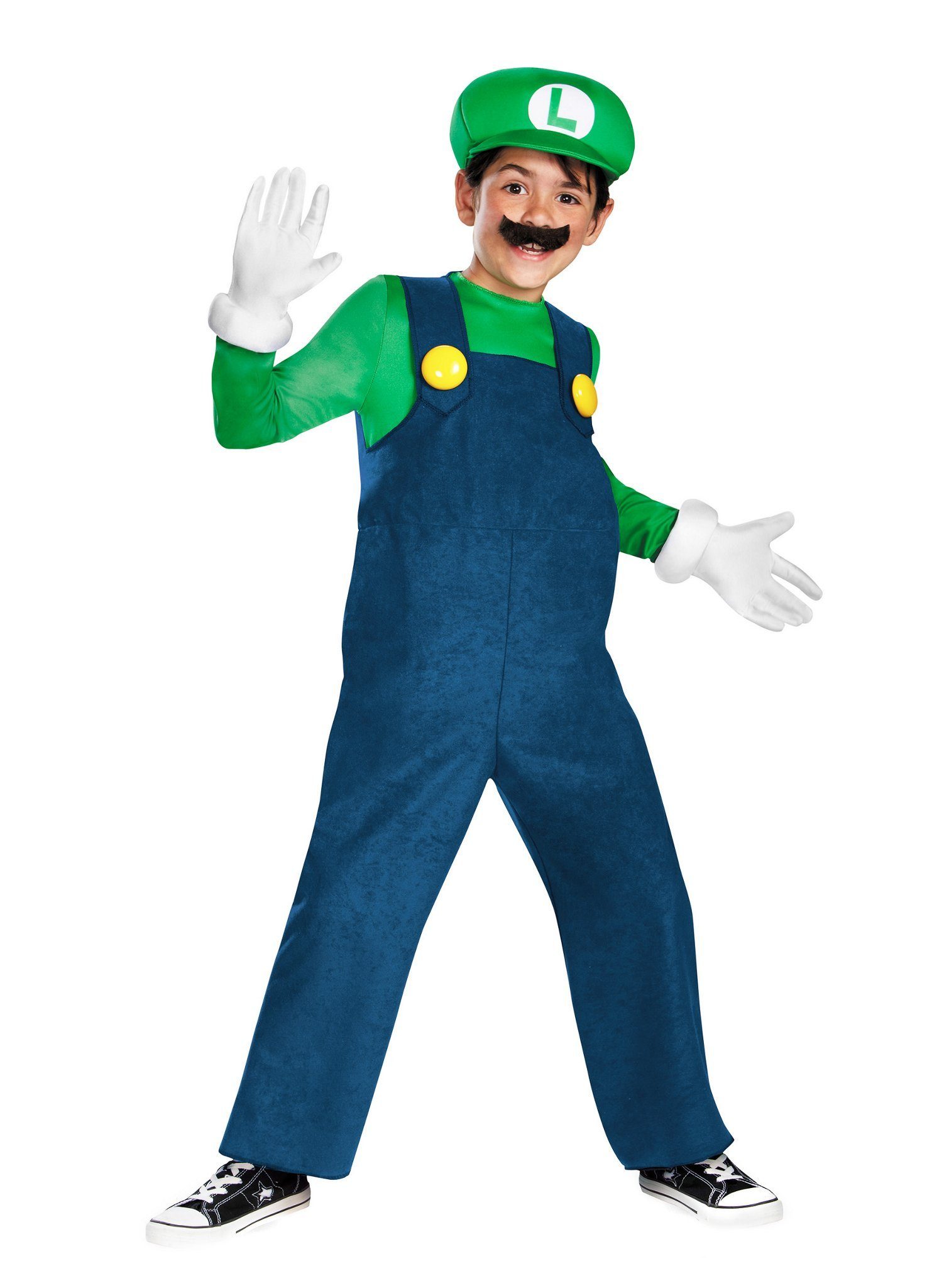 Metamorph Kostüm Super Mario Luigi, Der jüngere Bruder des berühmten Computer-Klempners