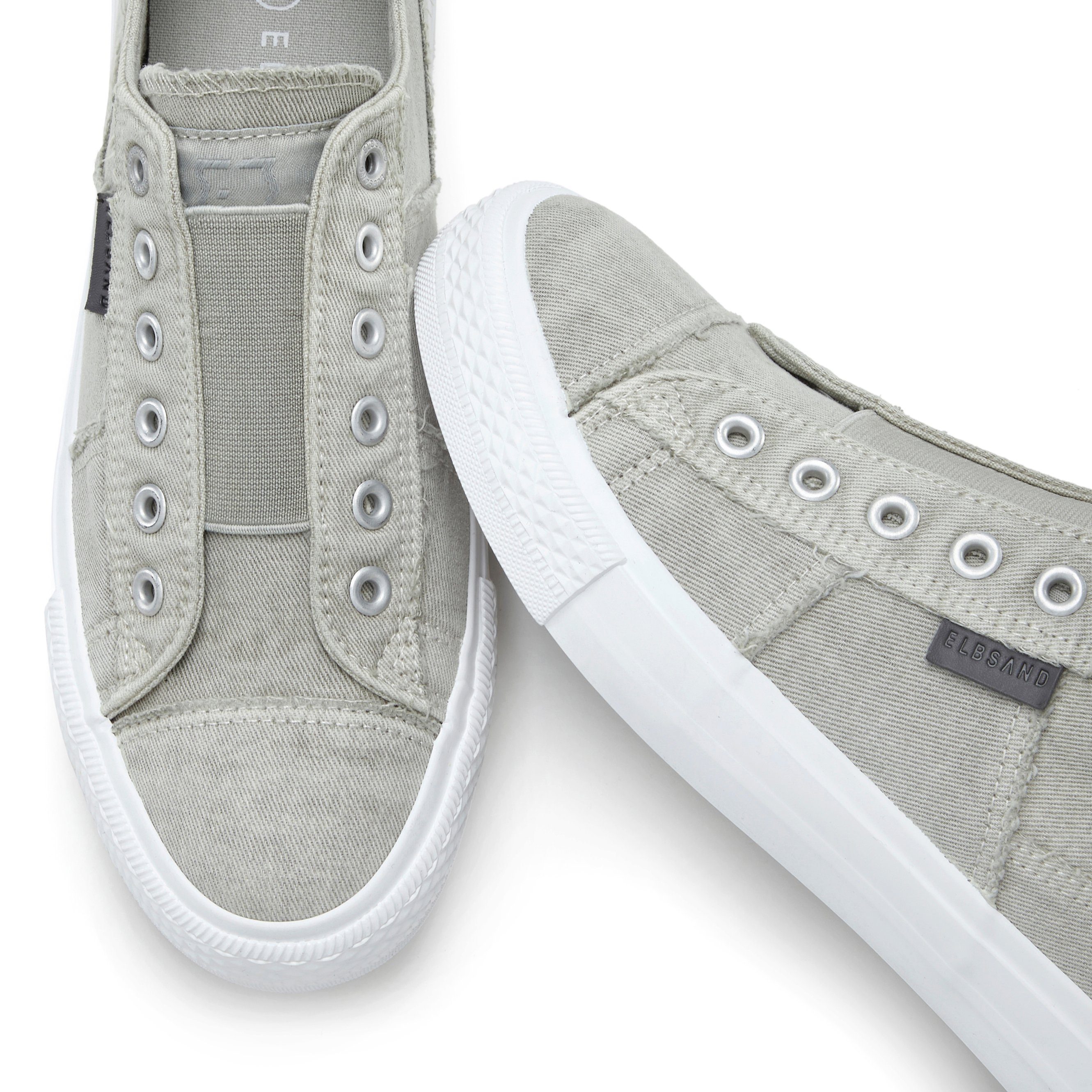 Elbsand Halbschuh, Slipper, Freizeitschuh, Stoffschuhe, Textilschuhe Sneaker Slip-On-Sneaker aus Textil zum Reinschlüpfen mit elastischem Einsatz