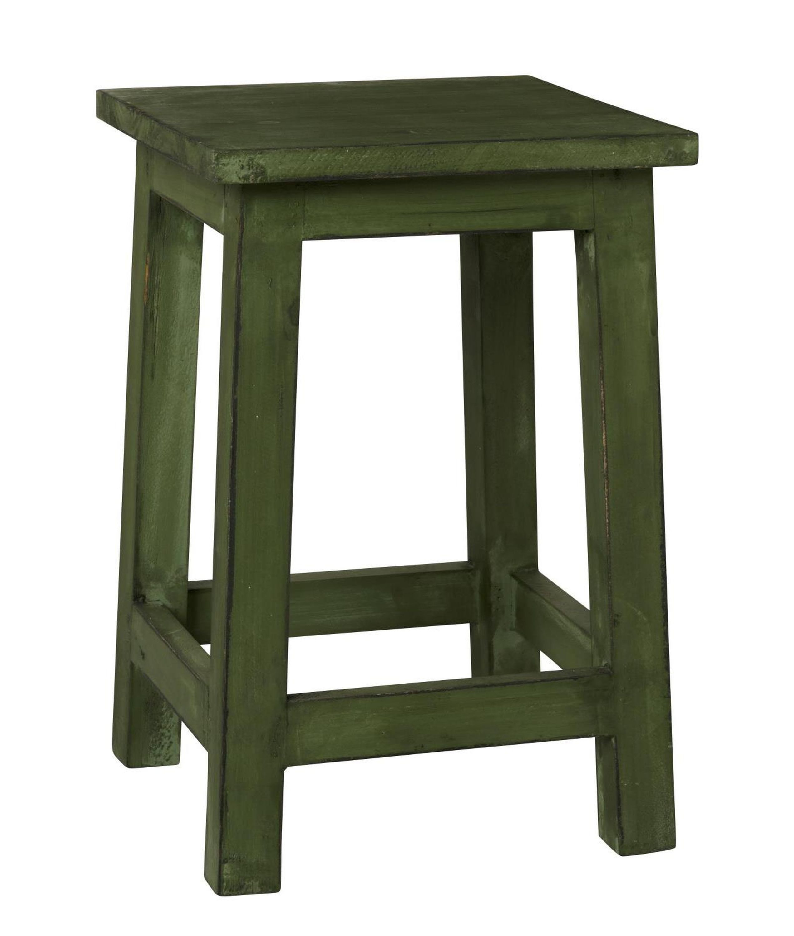 Ib Laursen Hocker Ib Laursen - Hocker Beistelltisch Nachttisch B30xH45xT30cm Holz Grün